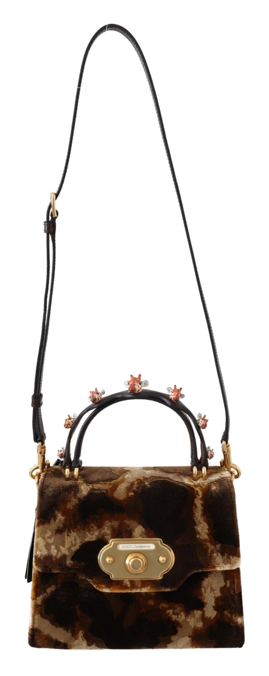 Sac bandoulière Dolce & Gabbana WELCOME brown giraffe