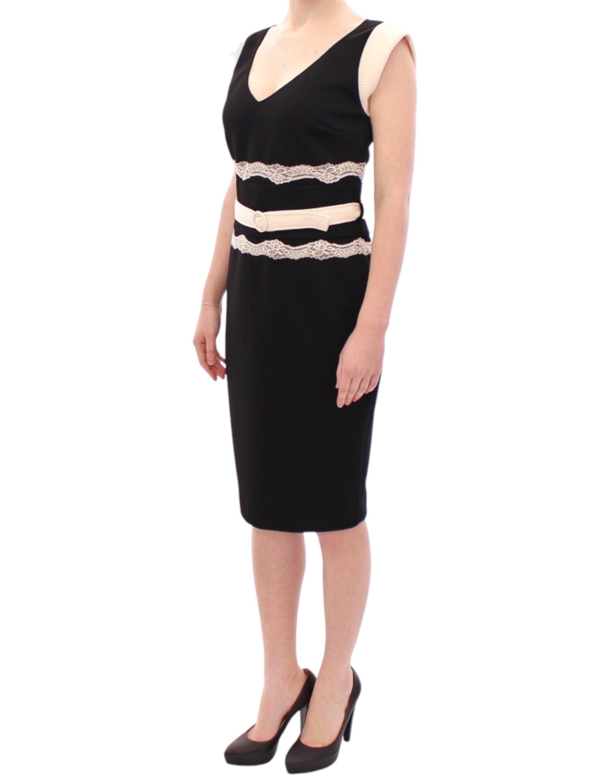Robe Class Cavalli sheath noire et beige