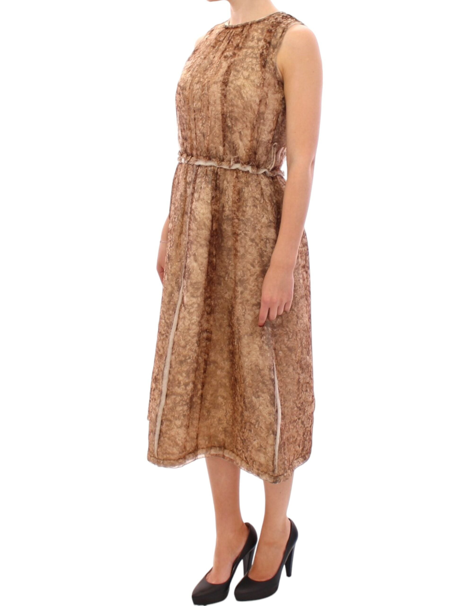 Robe Dolce & Gabbana mi-longue marron