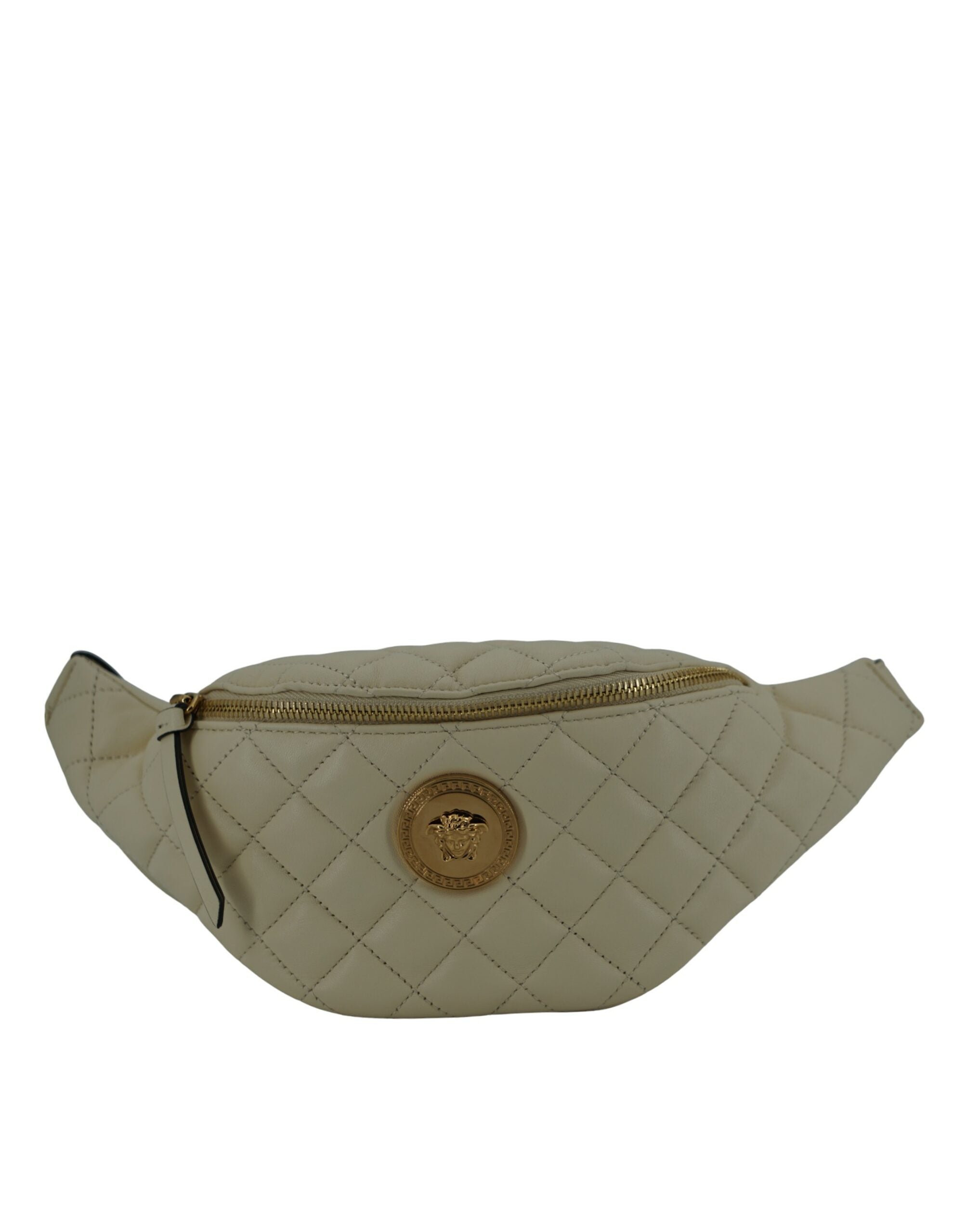 Sac banane Versace en cuir blanc