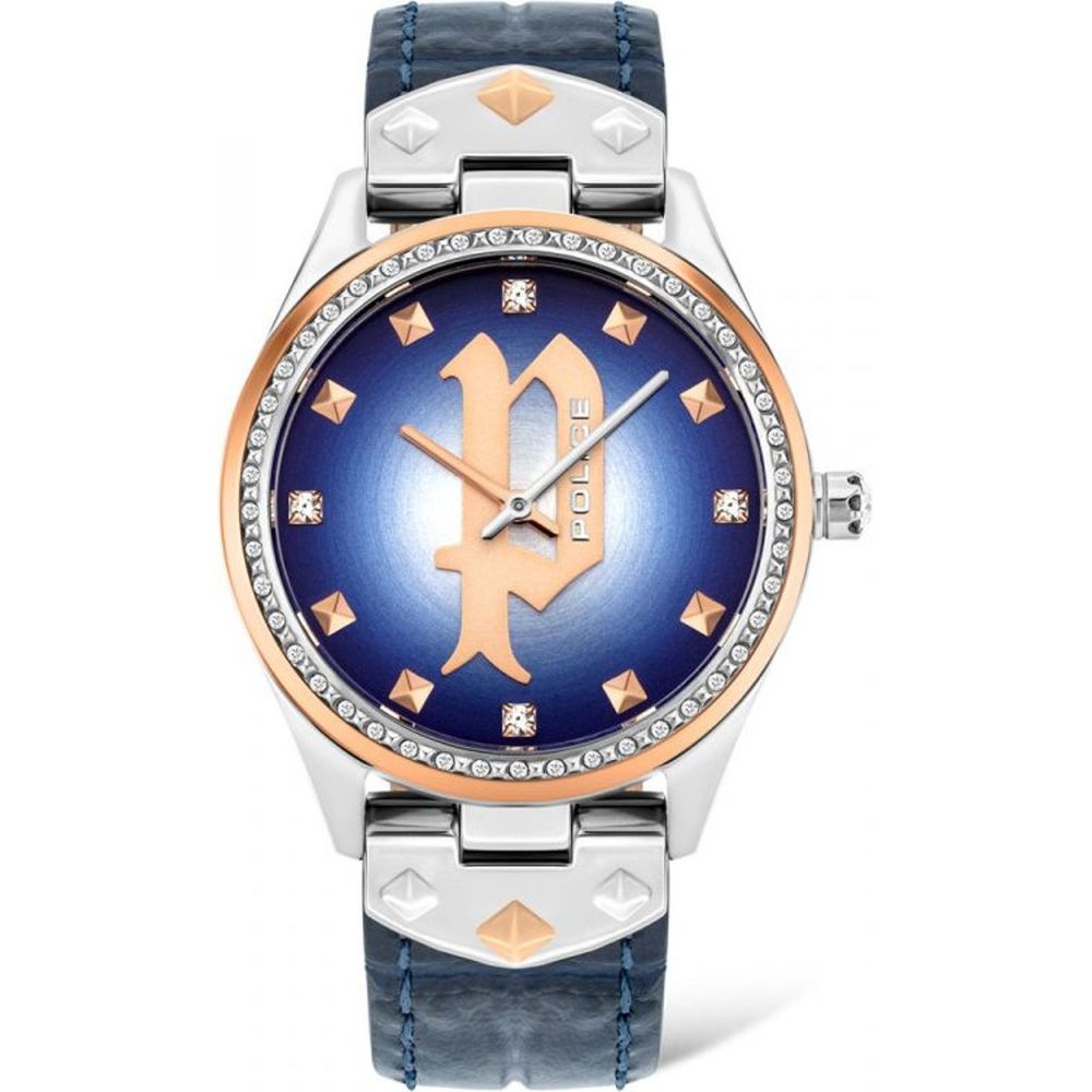 Montre Grey en cuir bleu