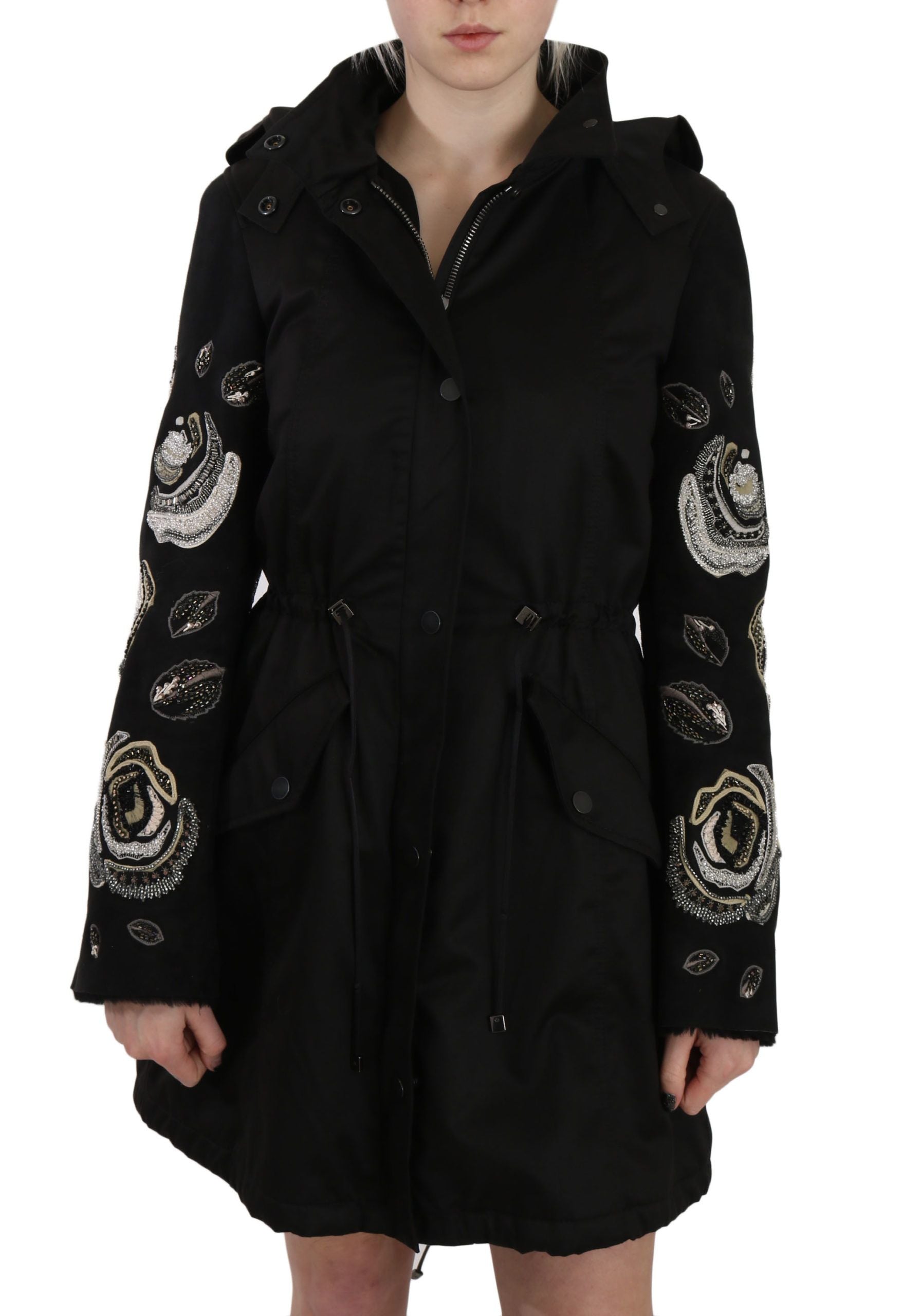 Veste à capuche John Richmond noire