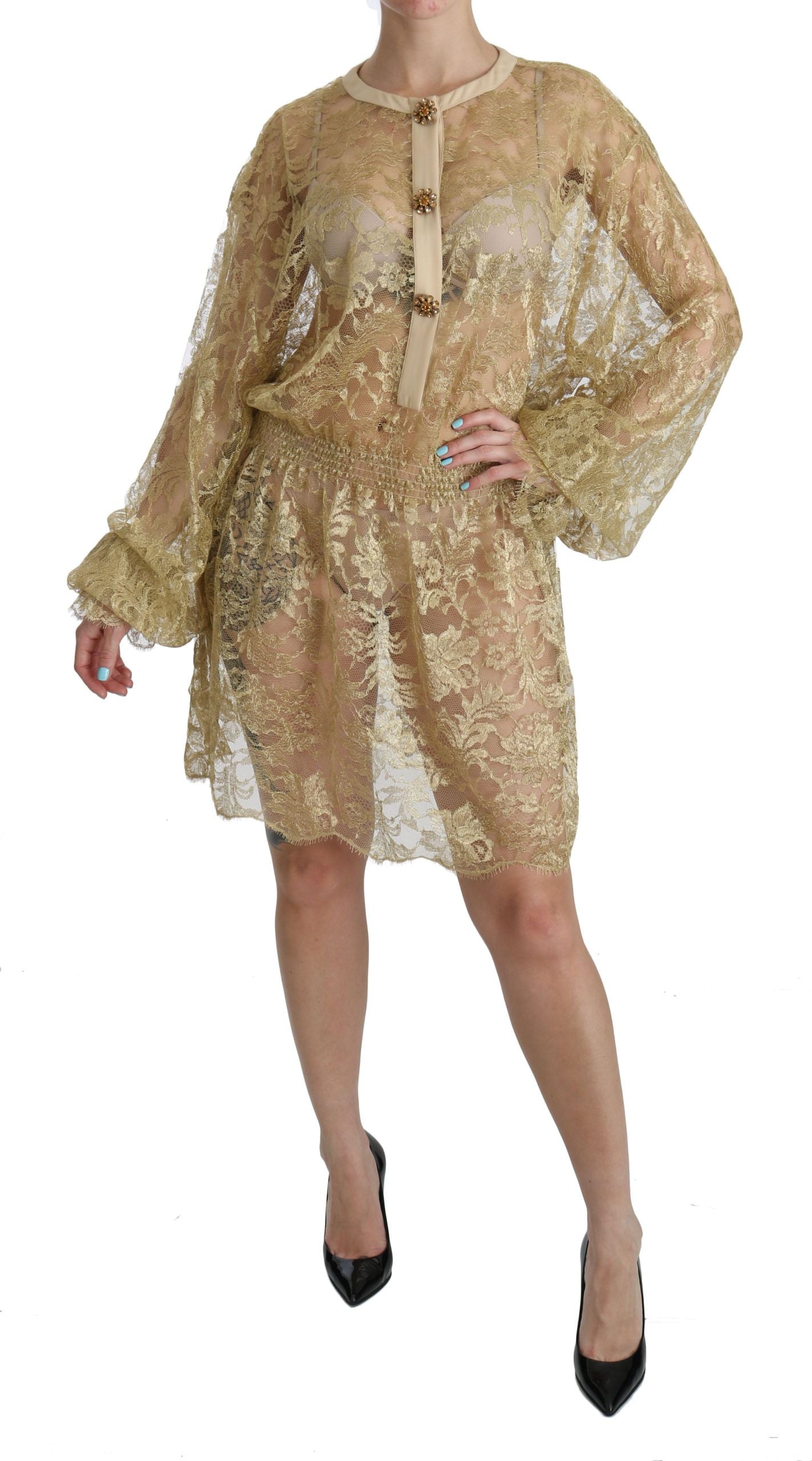 Robe Dolce & Gabbana A-Line dorée