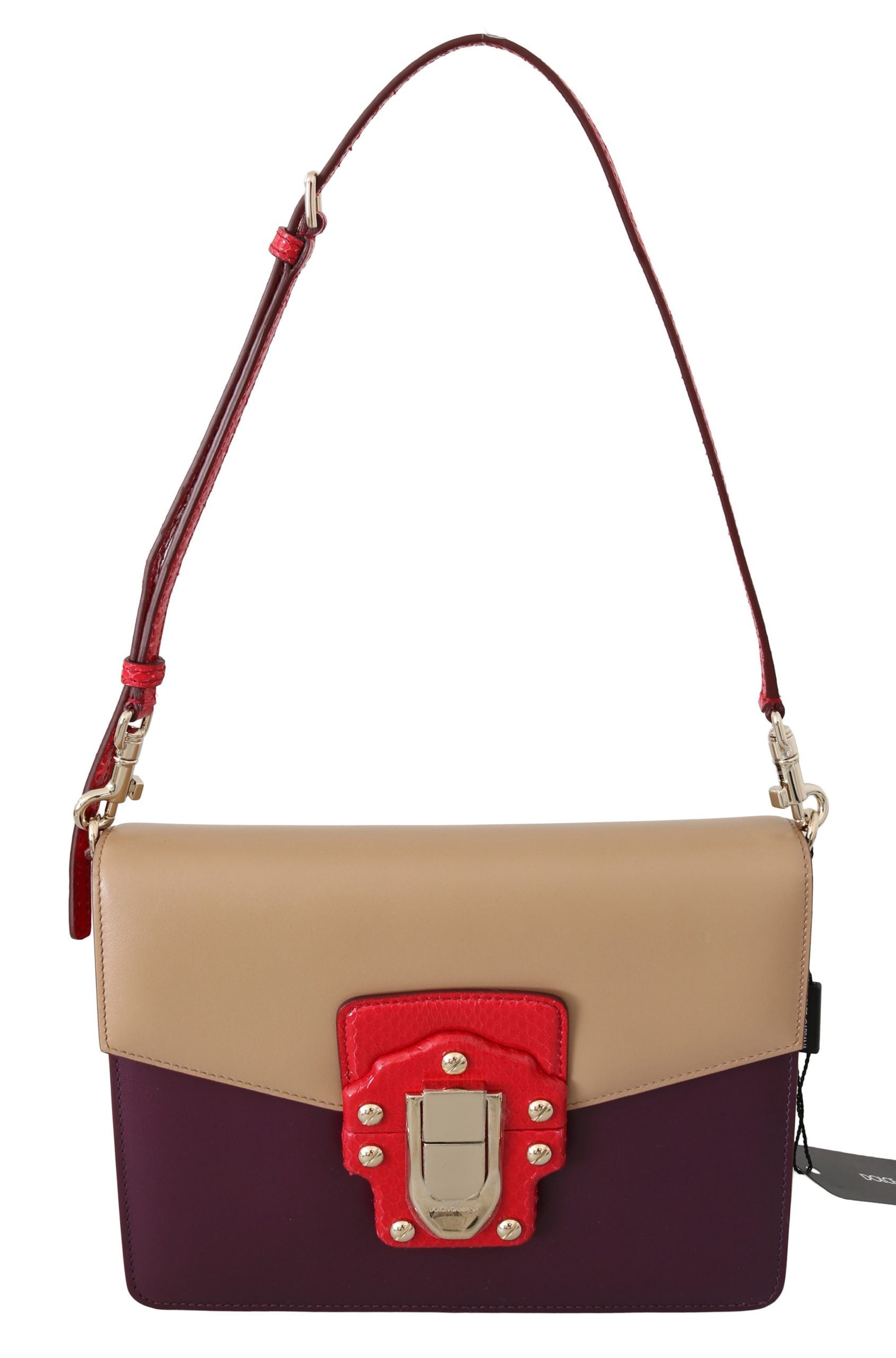 Sac à bandoulière Dolce & Gabbana LUCIA violet beige rouge