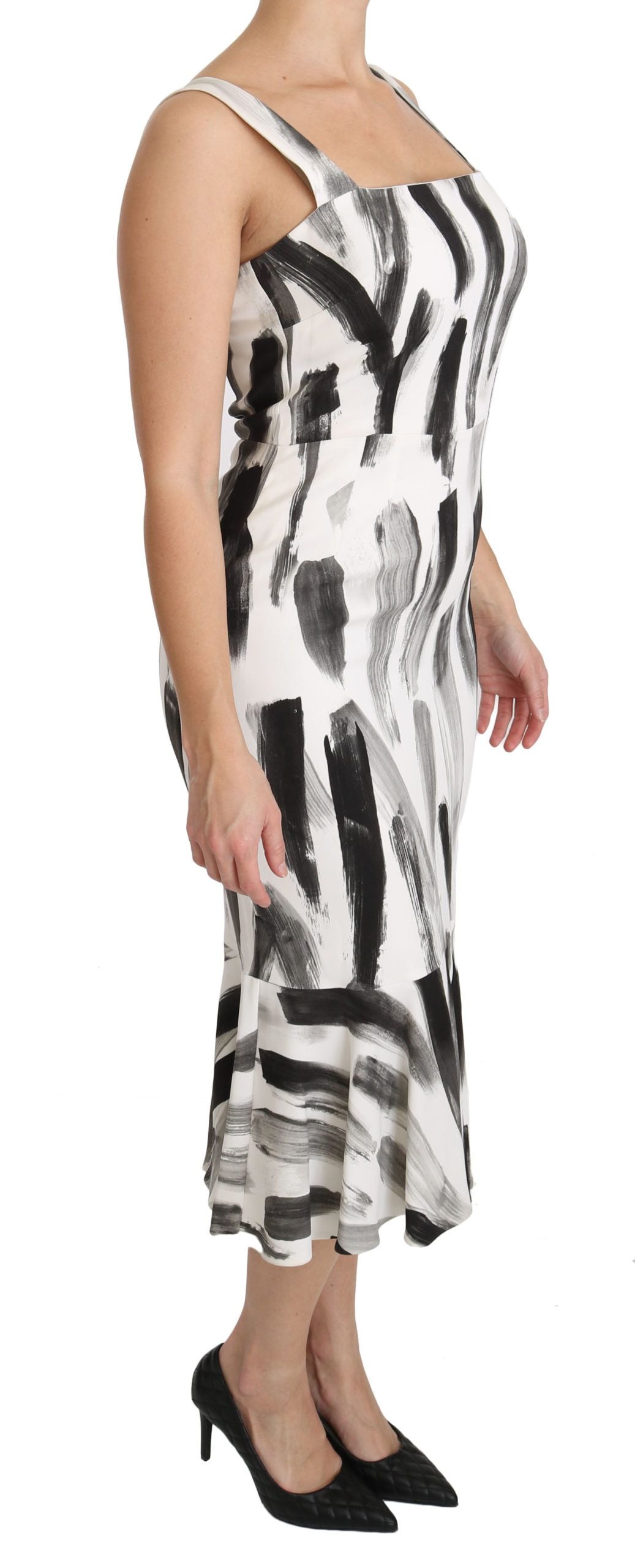 Robe Dolce & Gabbana Sheath midi blanc noir