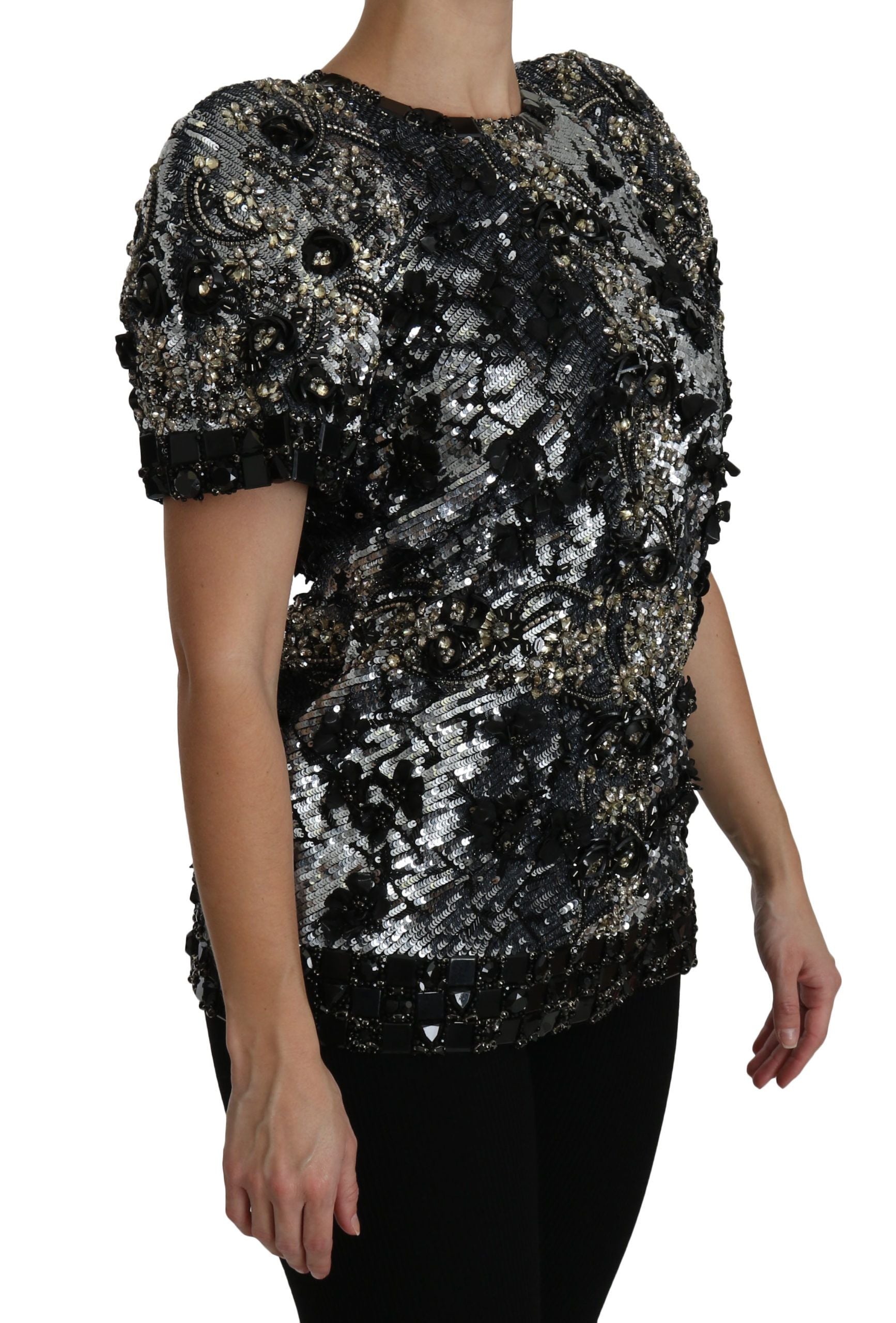 Blouse Dolce & Gabbana noire embellie