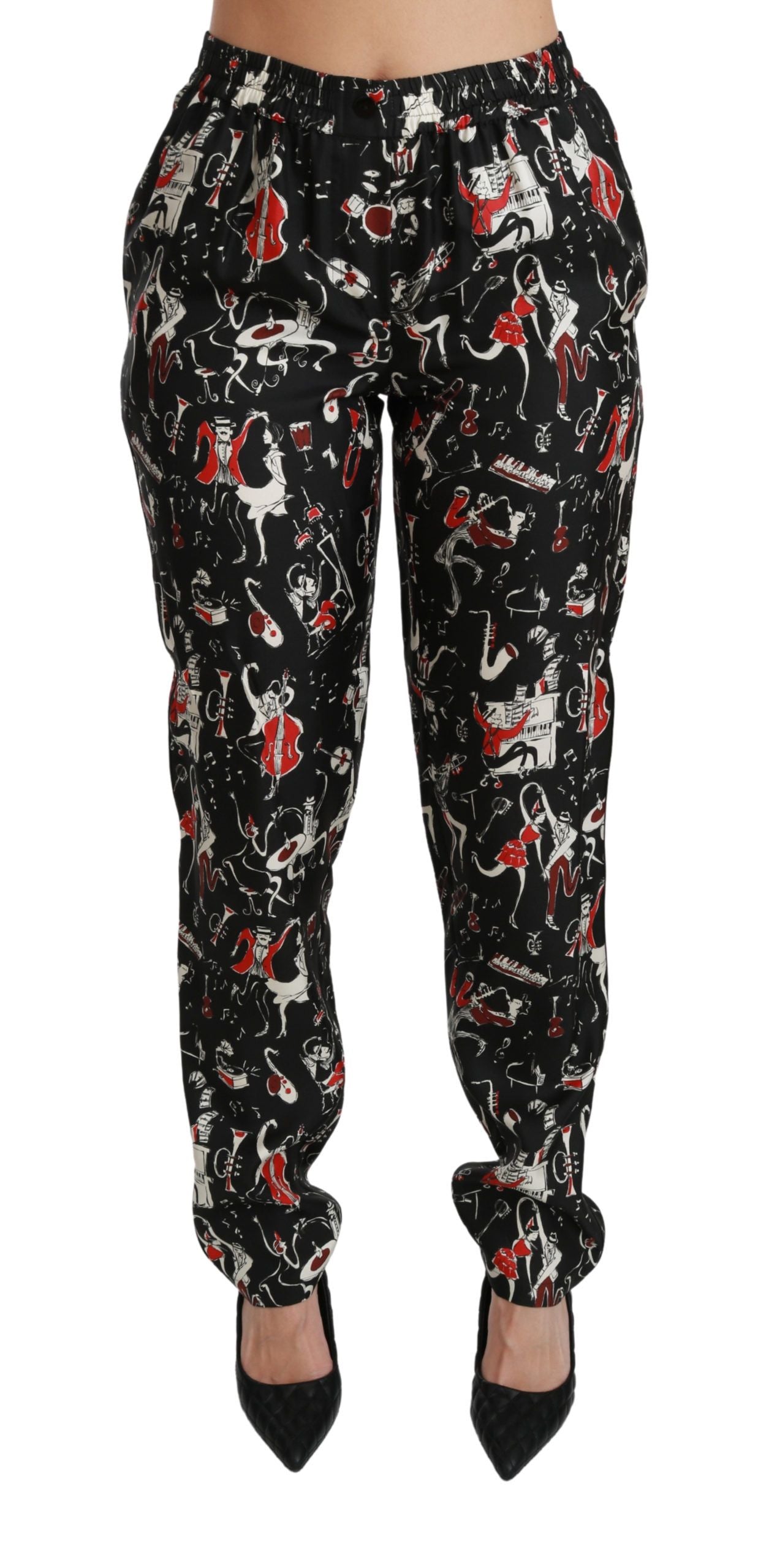 Pantalons Dolce & Gabbana mid waist noirs
