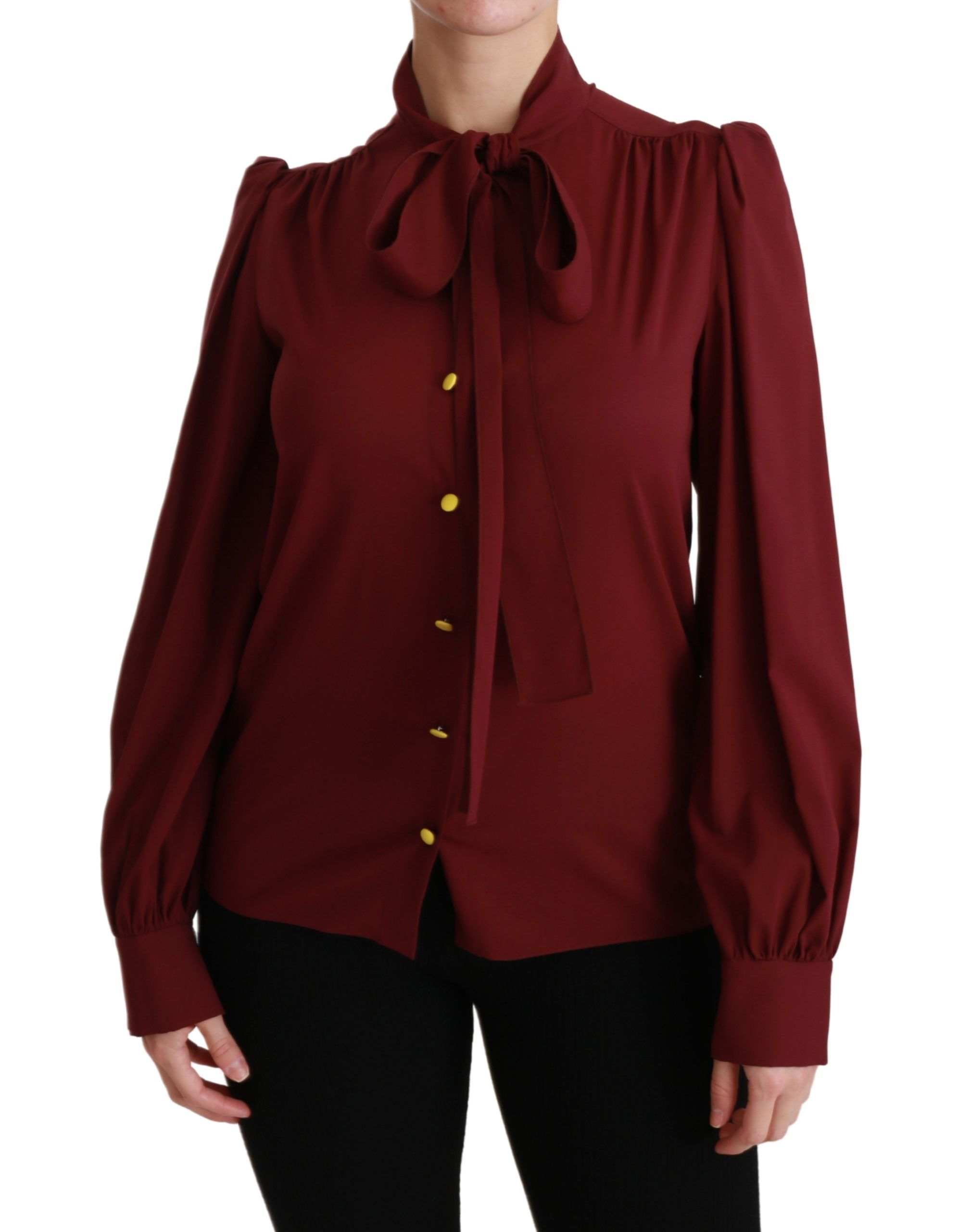 Blouse Dolce & Gabbana col foulard maroon