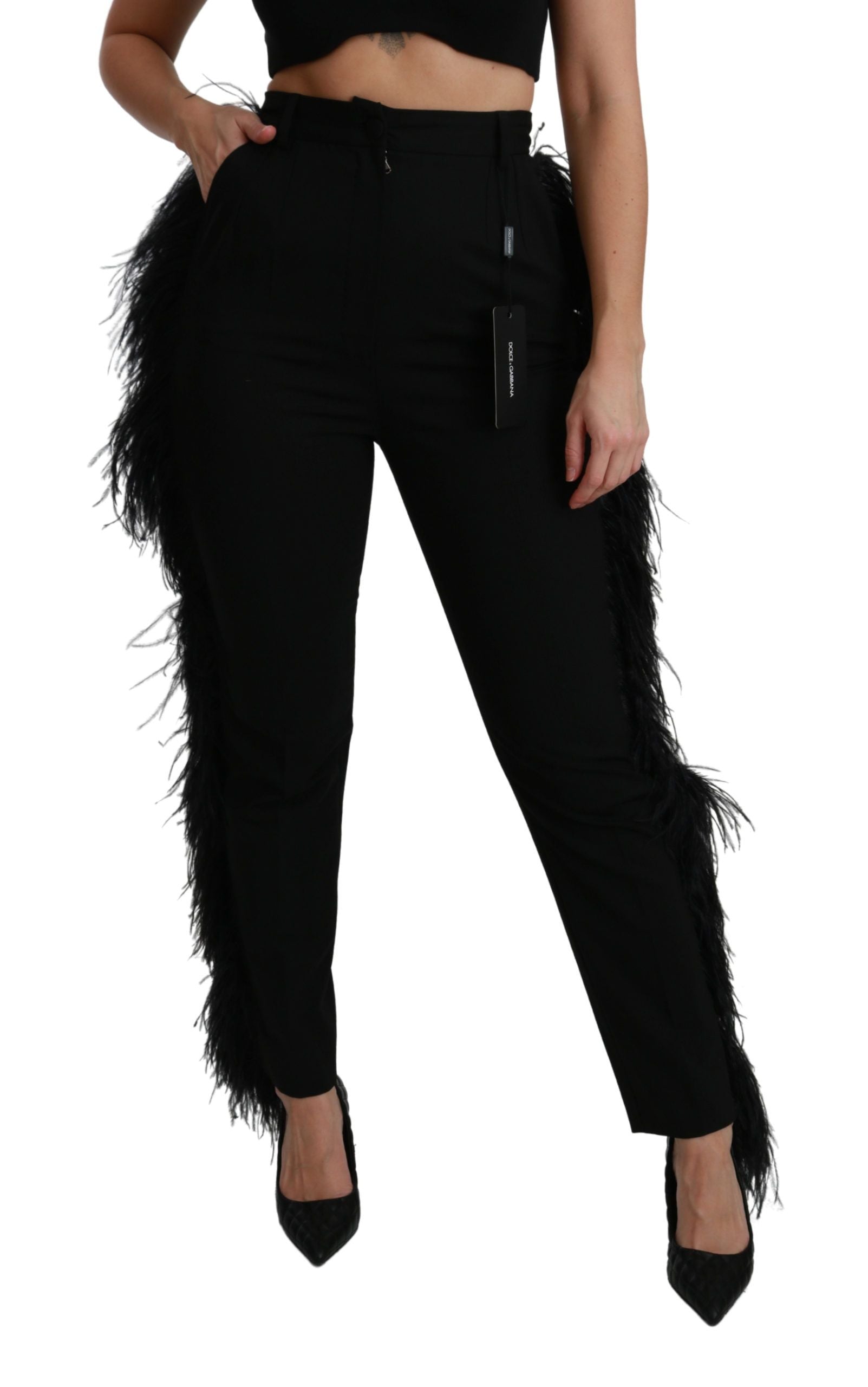 Pantalons Dolce & Gabbana haut noirs