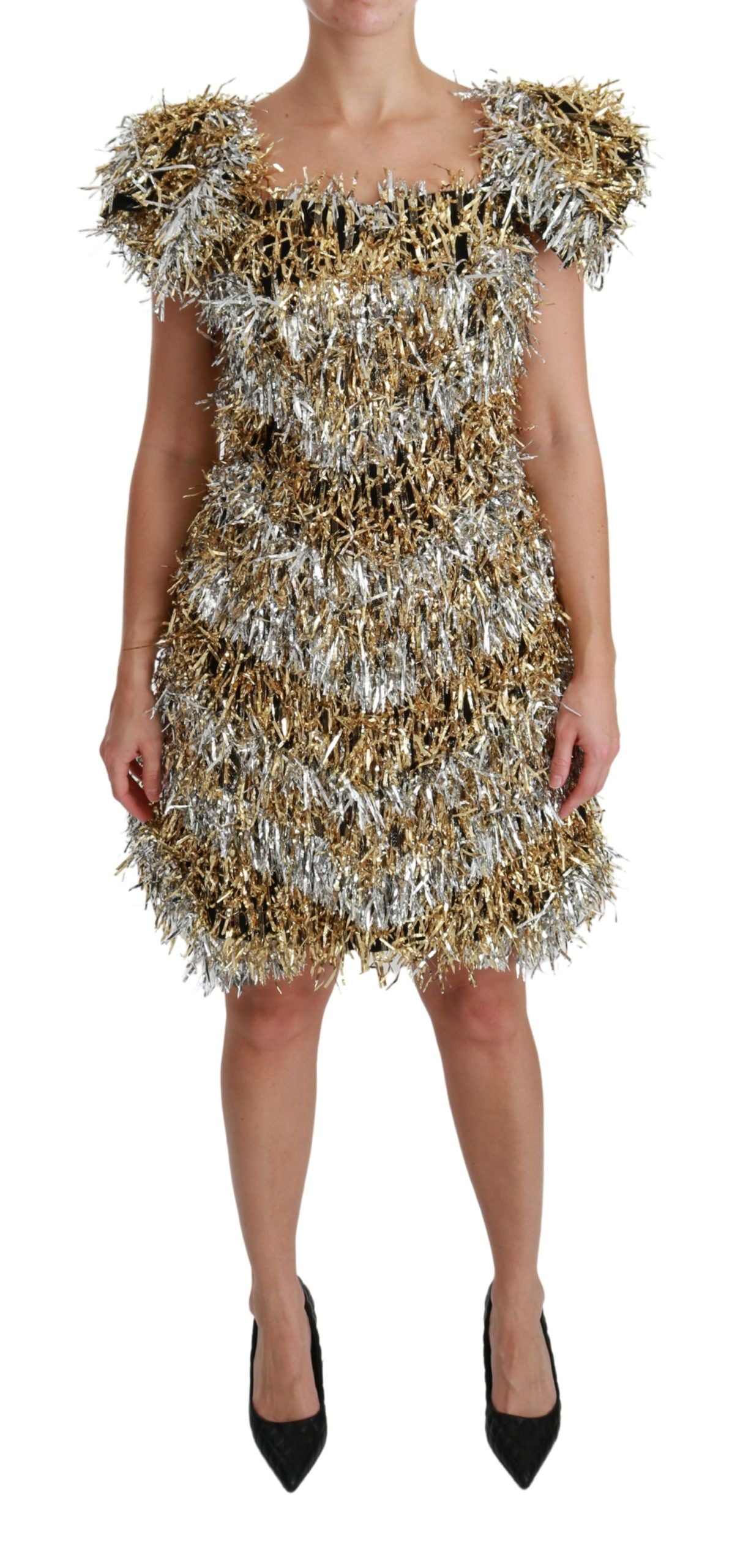 Robe Dolce & Gabbana mini argent et or