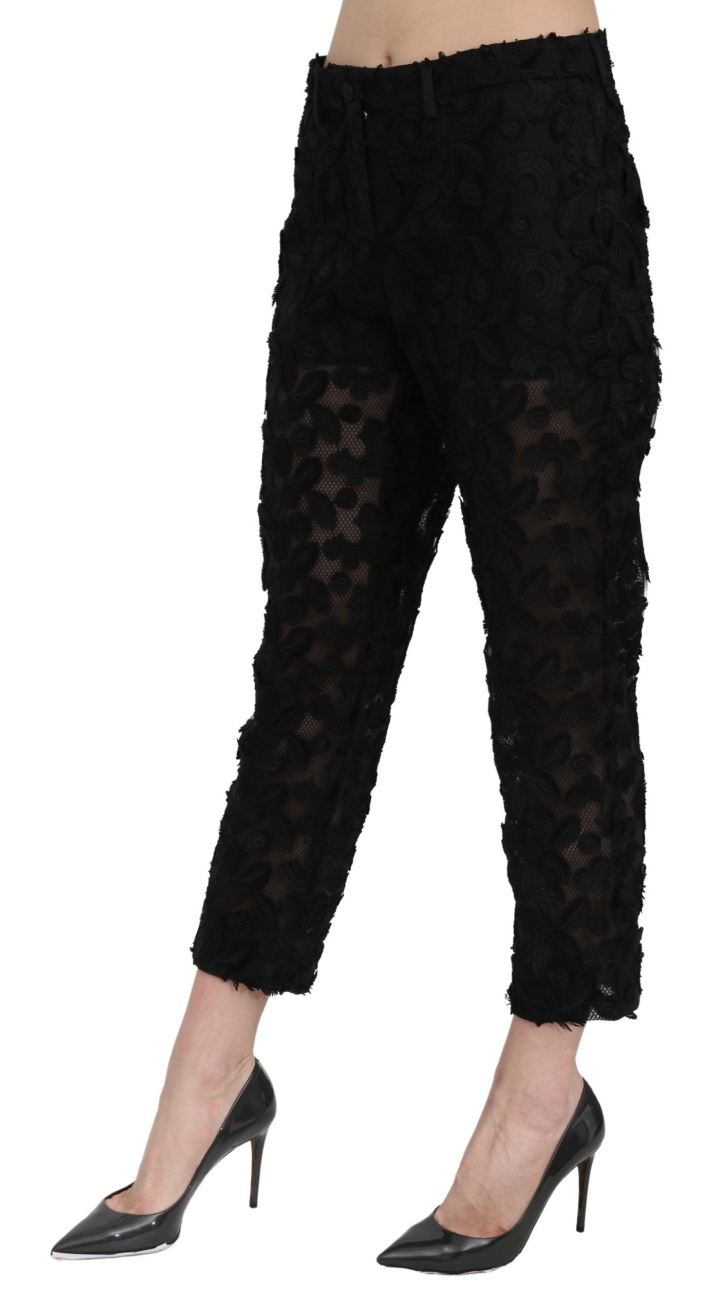 Pantalon Dolce & Gabbana Cropped noir lace