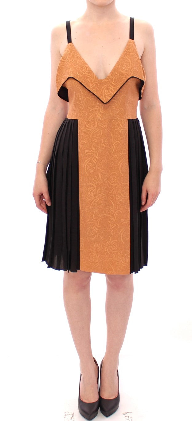 Robe FILOS sans manches bronze et noire