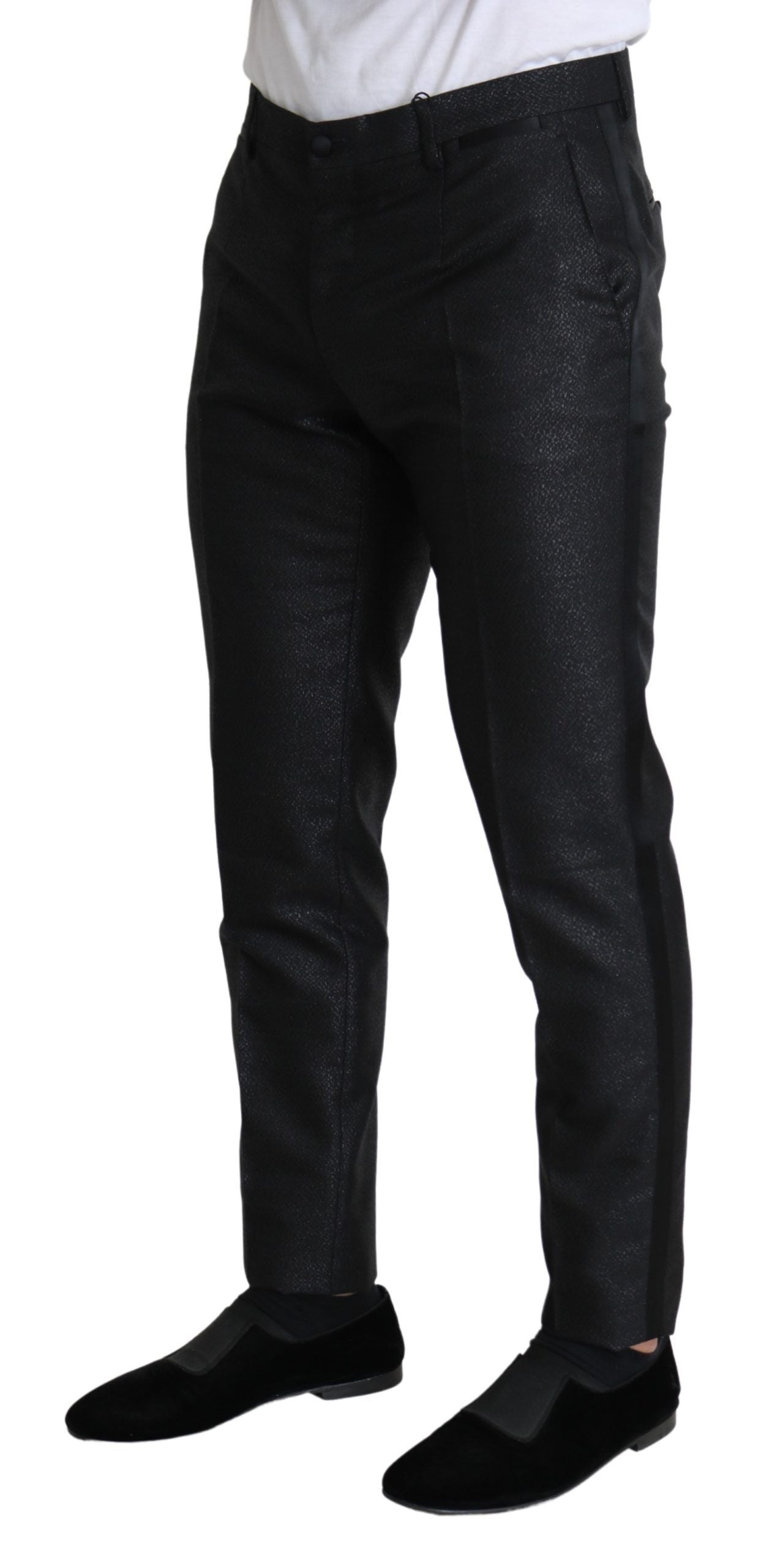 Pantalon DOLCE & GABBANA noir métallisé