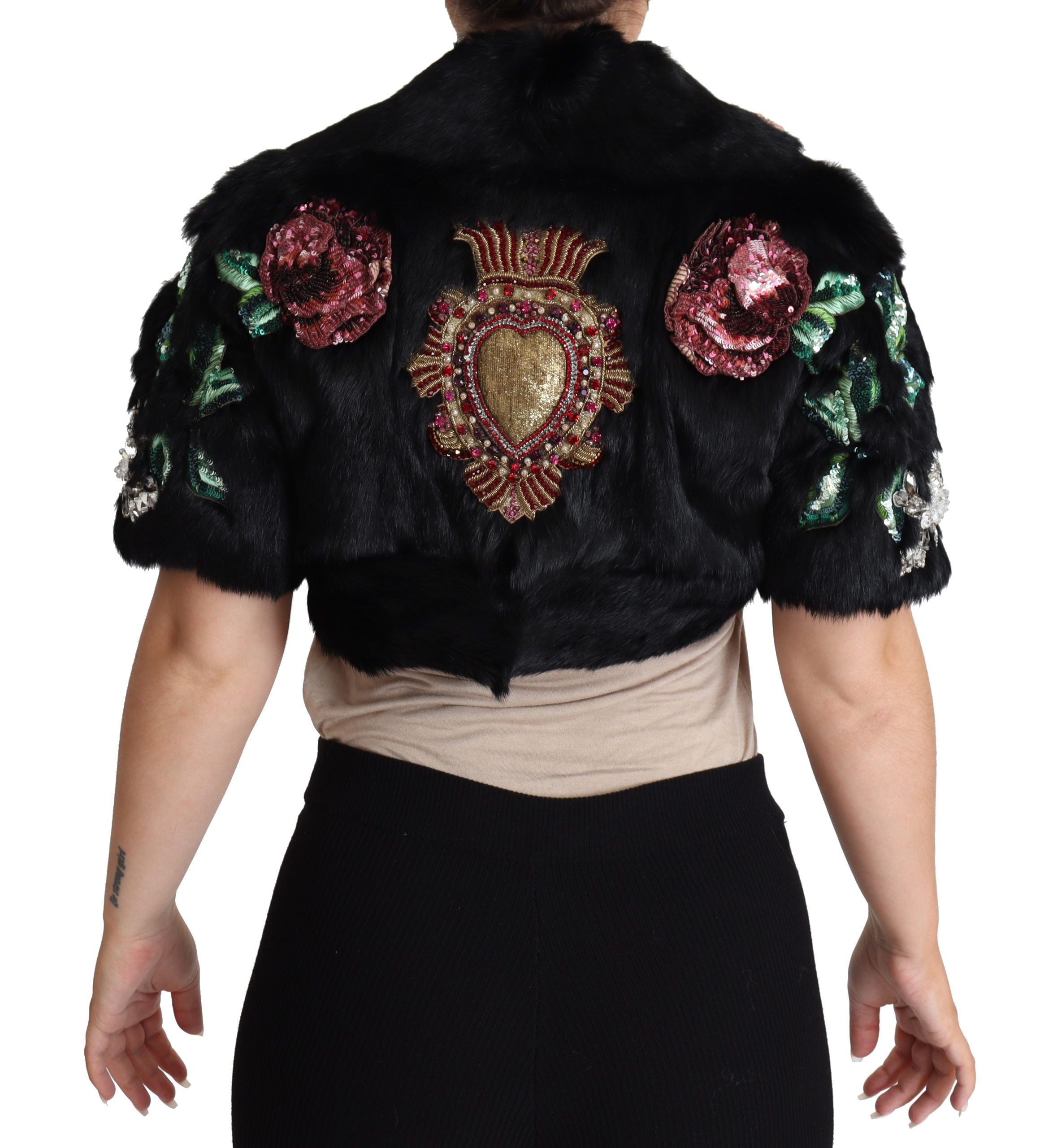 Manteau Dolce & Gabbana cropped noir