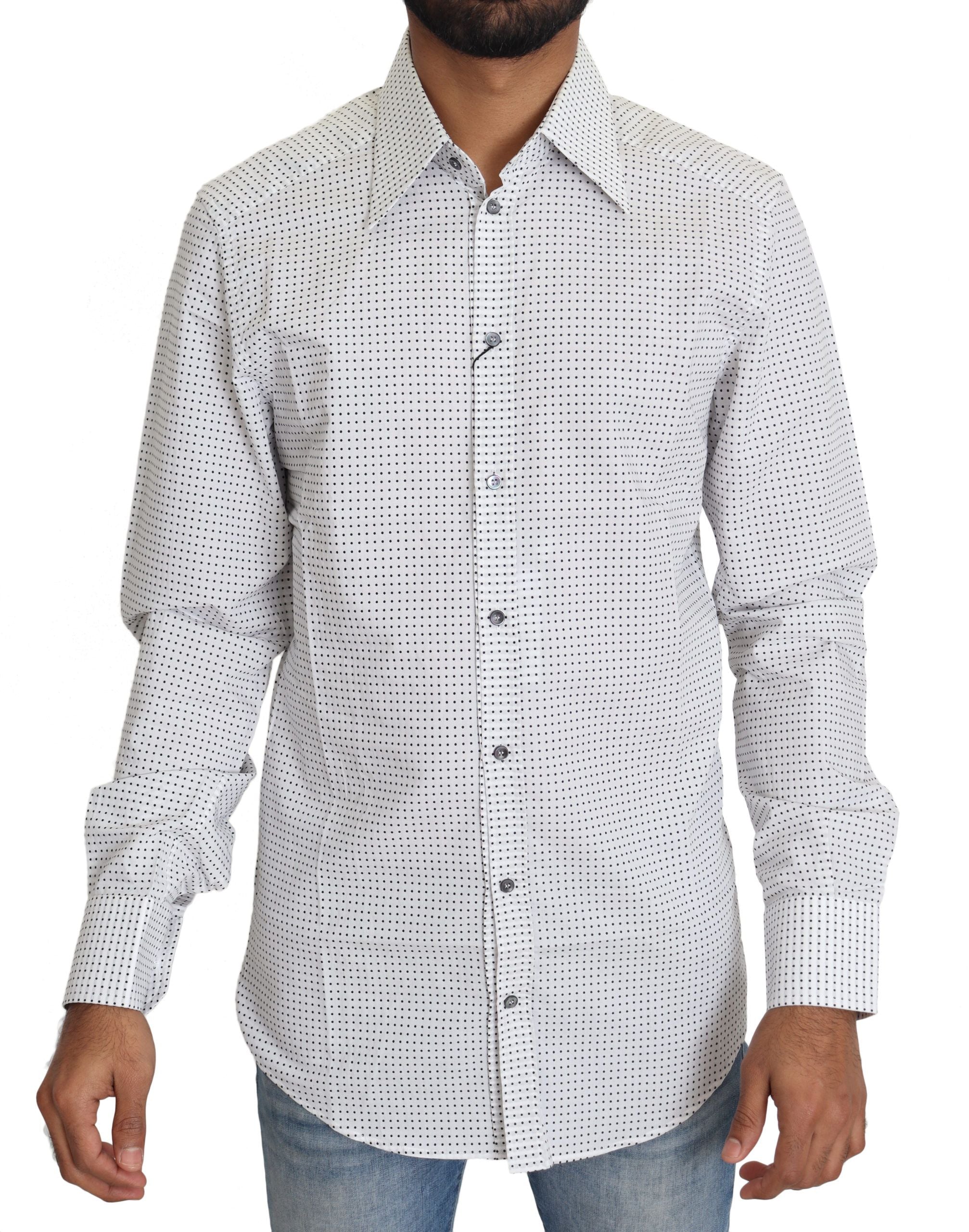 Chemise Dolce & Gabbana à pois noirs et blancs