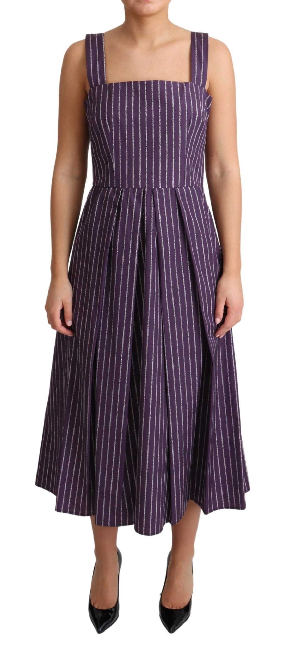 Robe DOLCE & GABBANA A-line rayée violette