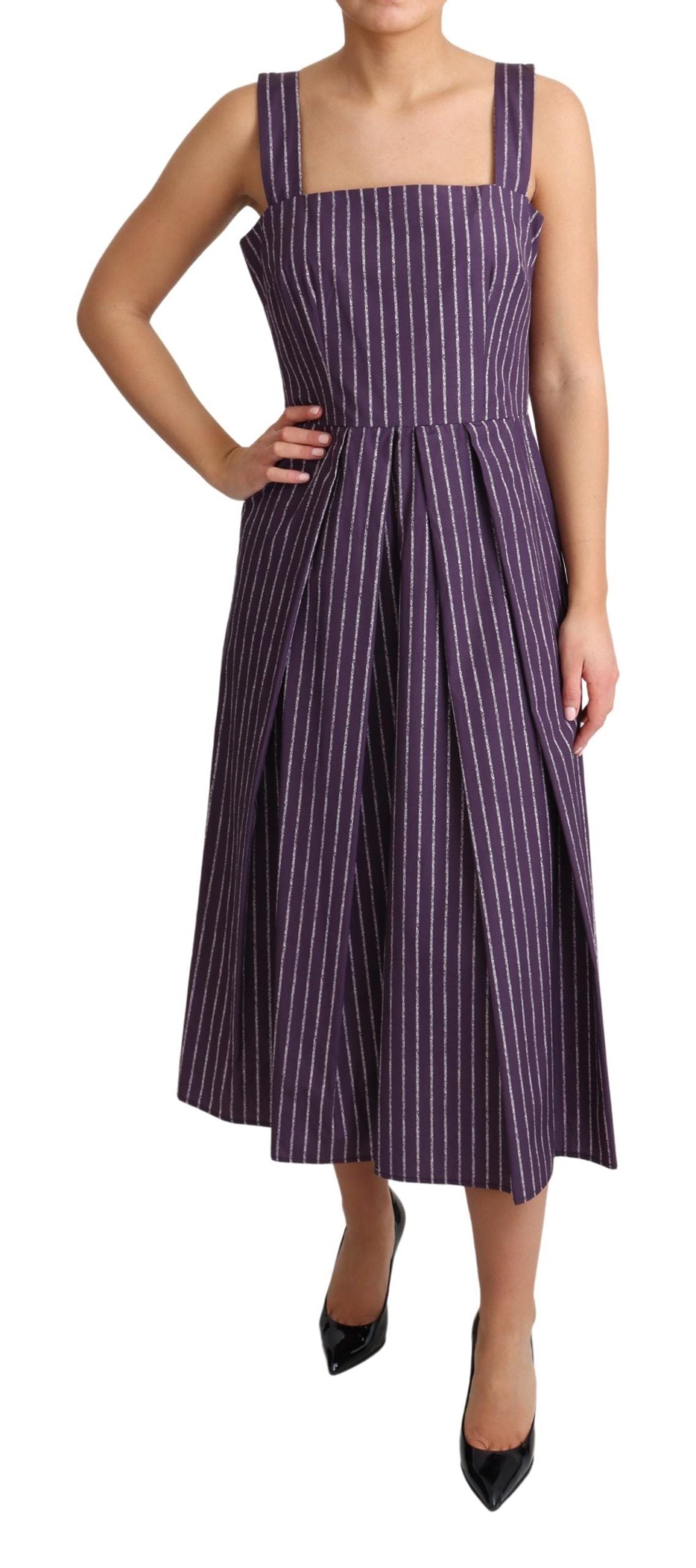 Robe DOLCE & GABBANA A-line rayée violette