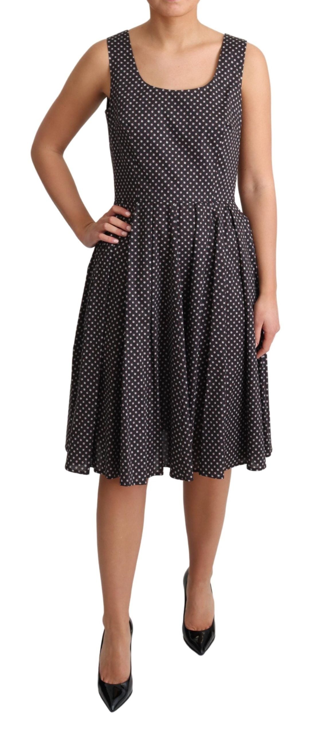 Robe Dolce & Gabbana A-line fleurs noires
