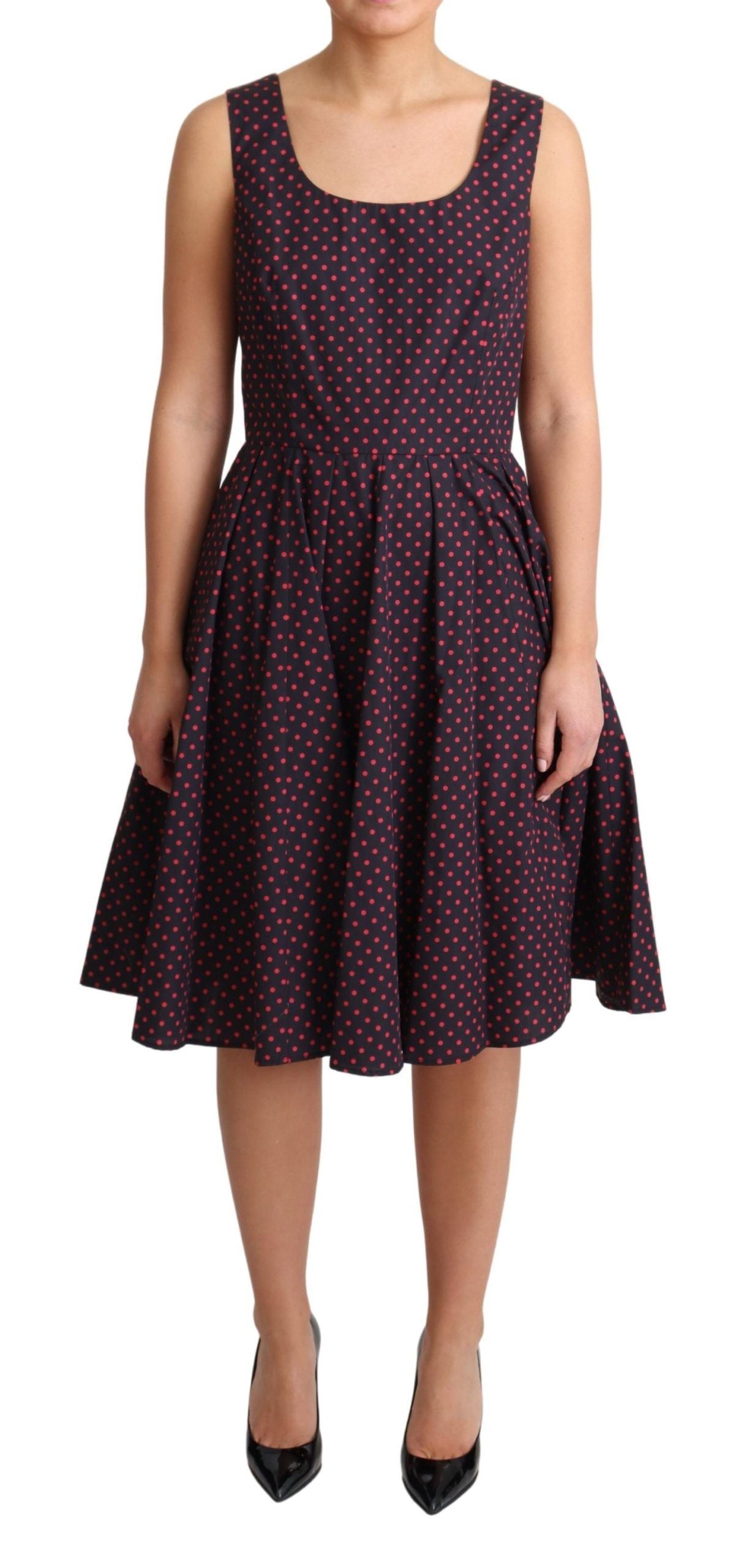 Robes Dolce & Gabbana A-line bleu à pois rouges