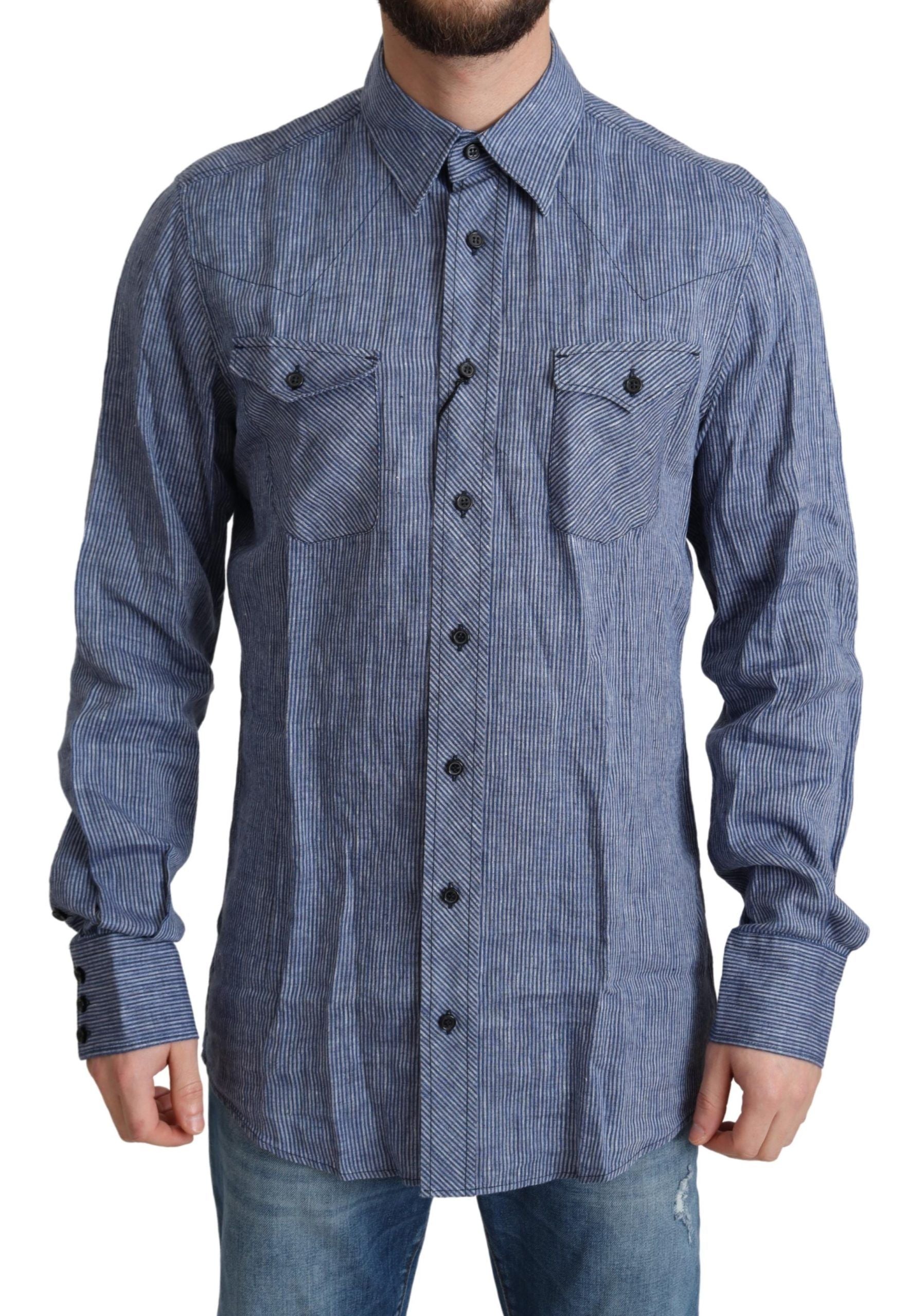 Chemise Dolce & Gabbana GOLD bleue