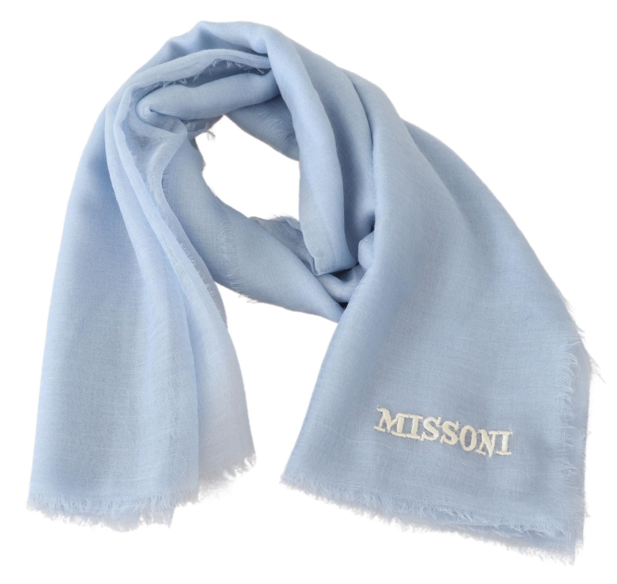 Écharpe Missoni unisexe bleu clair