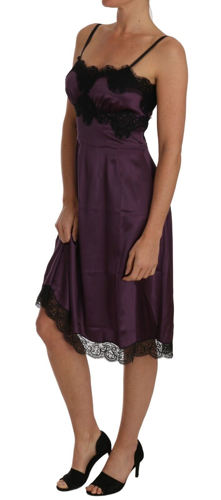 Robe Dolce & Gabbana A-line violet et noir