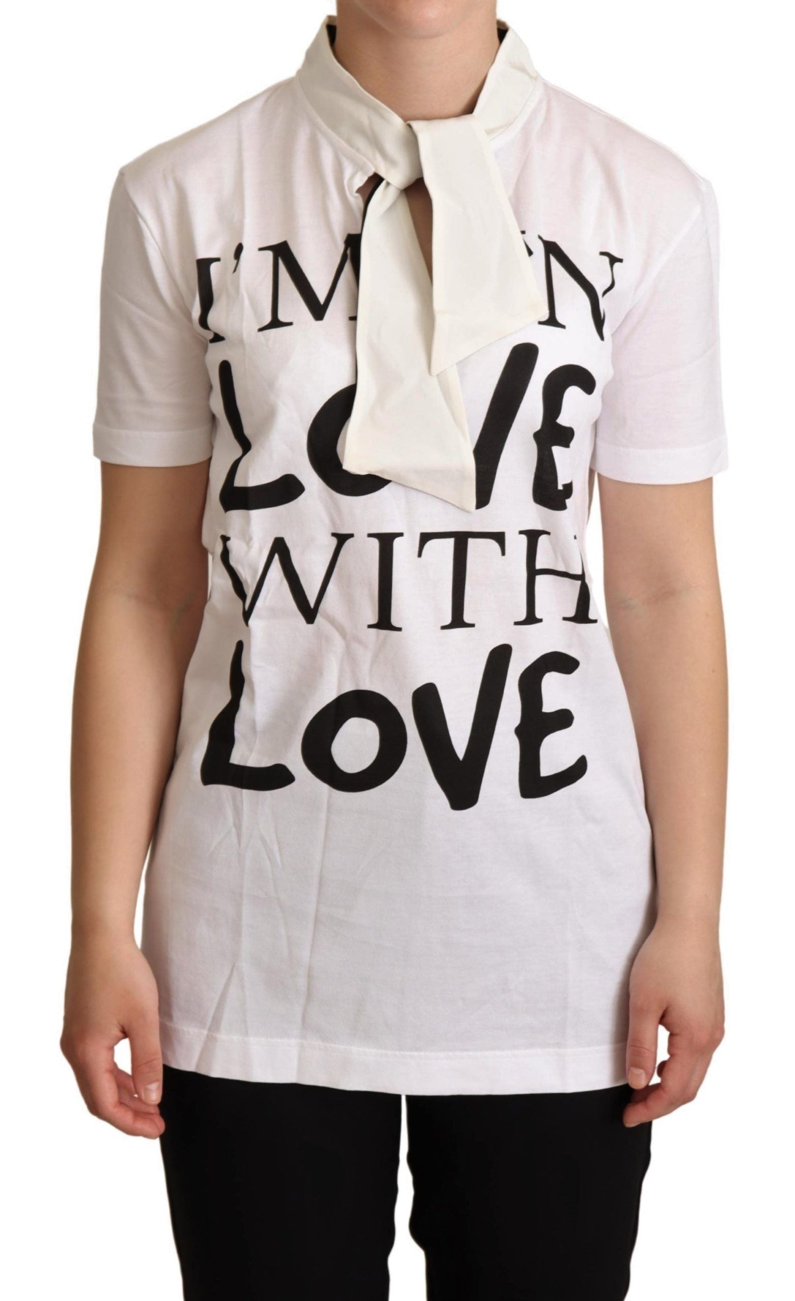 T-shirt Dolce & Gabbana I'm in Love blanc