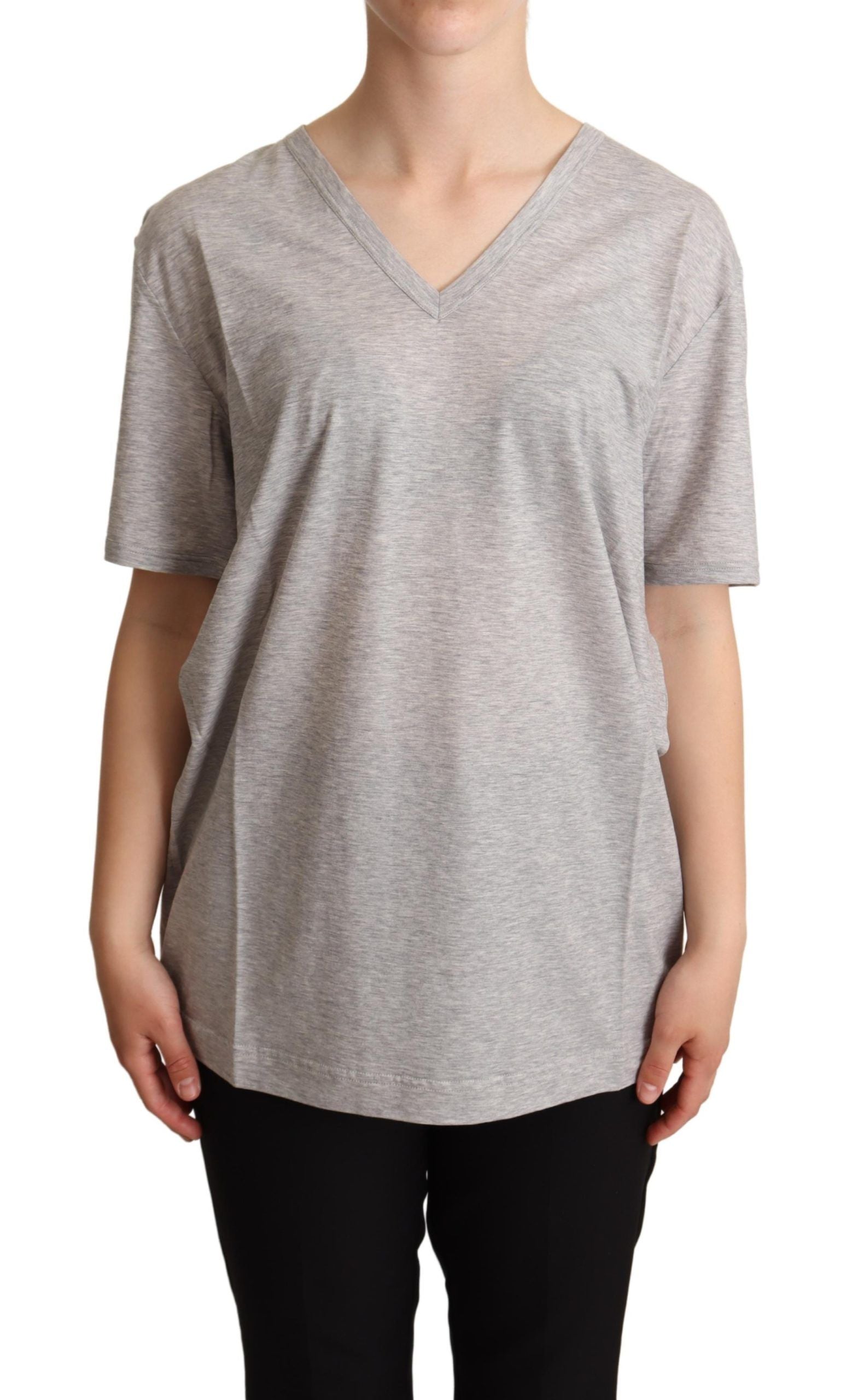 T-shirt Dolce & Gabbana Vneck gris