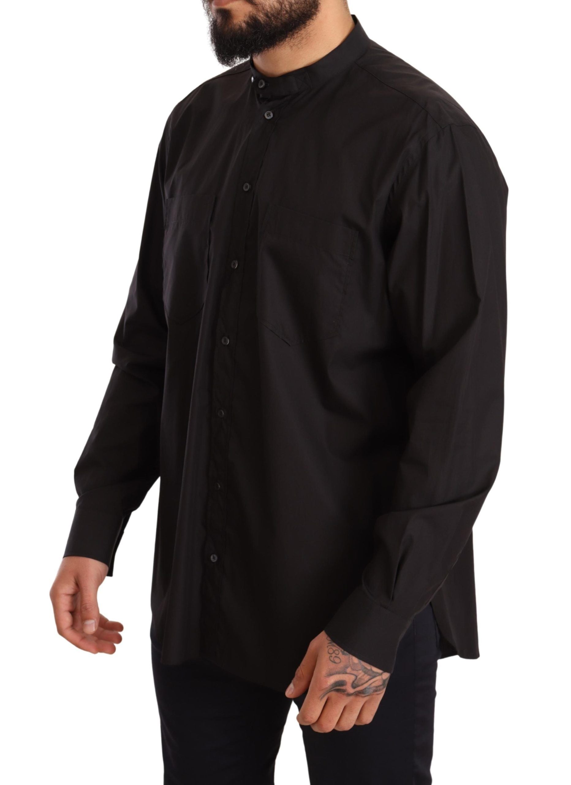 Chemise Dolce & Gabbana col montant noire