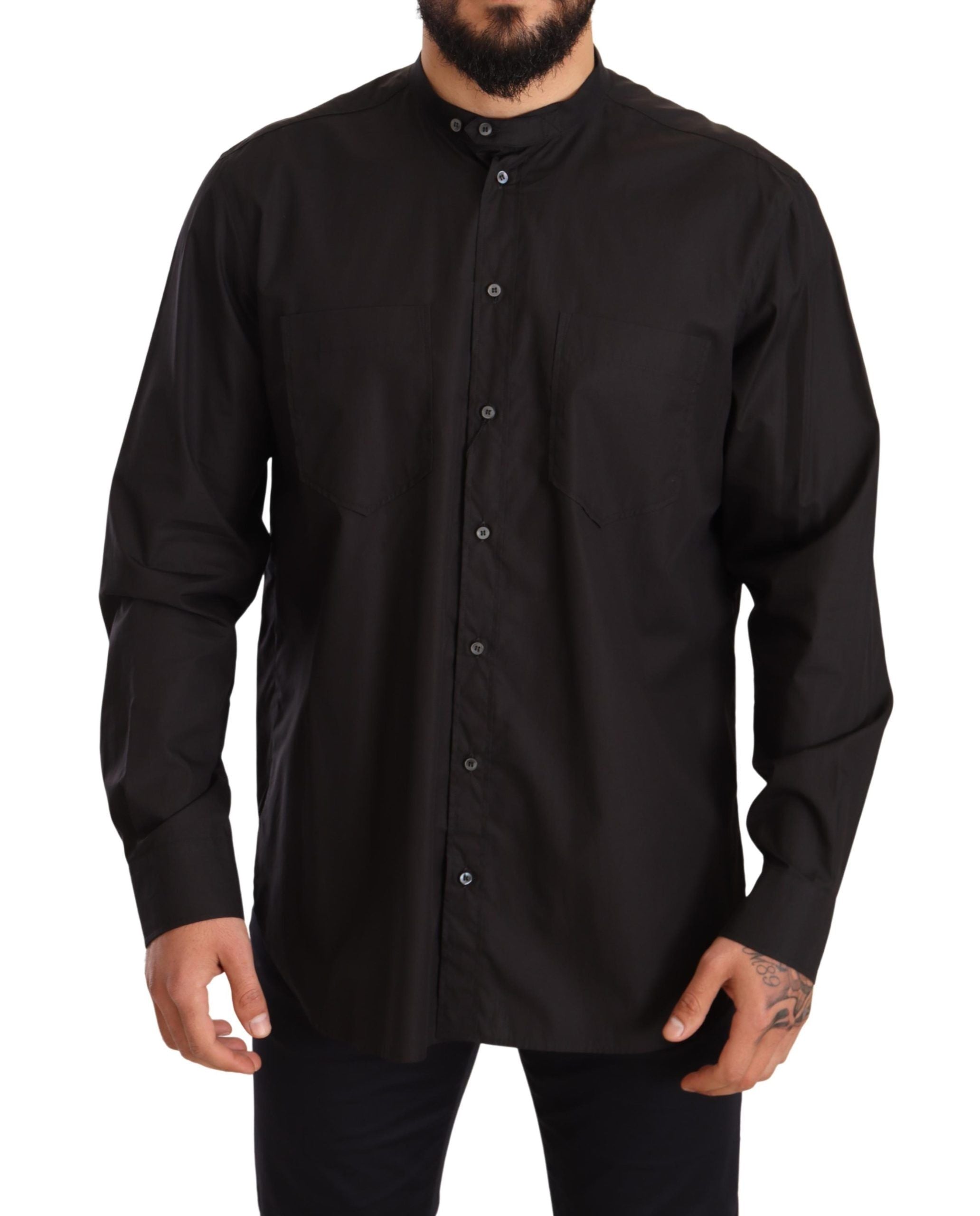 Chemise Dolce & Gabbana col montant noire