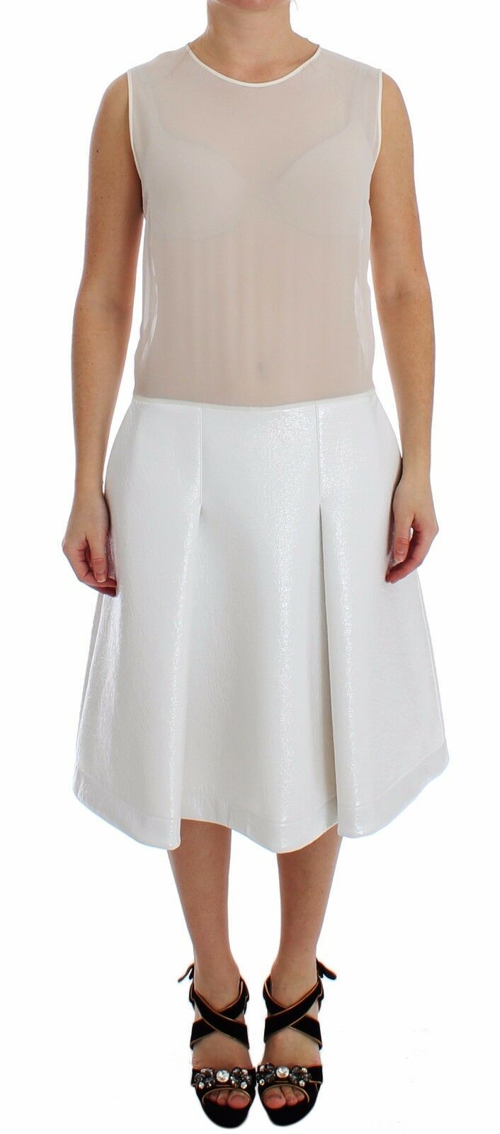 Robe Koonhor Pleated Bottom blanche