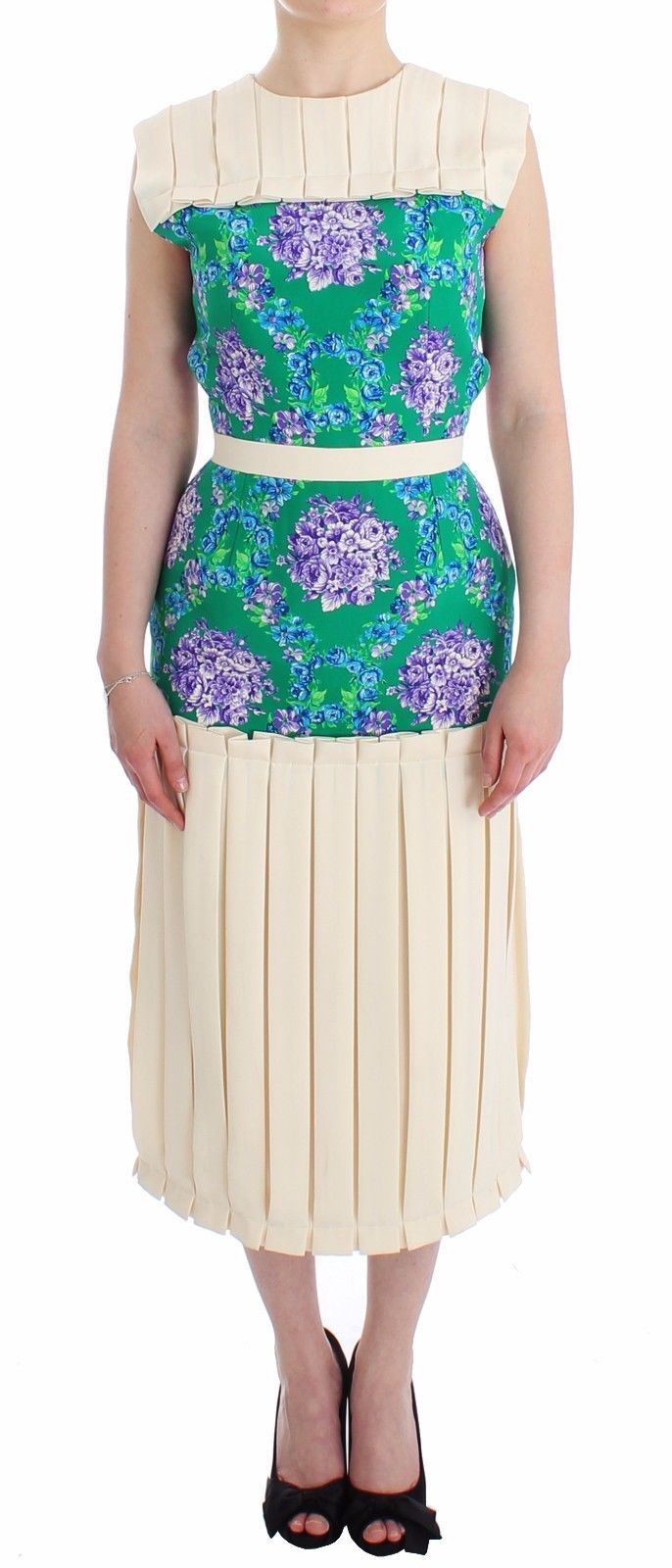 Robe Caterina Gatta sans manches multicolore