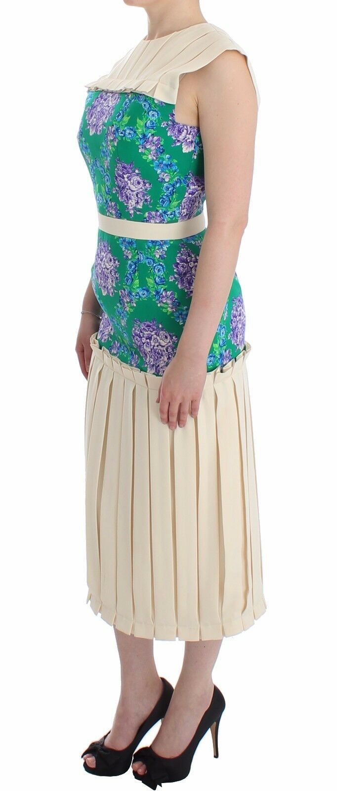 Robe Caterina Gatta sans manches multicolore