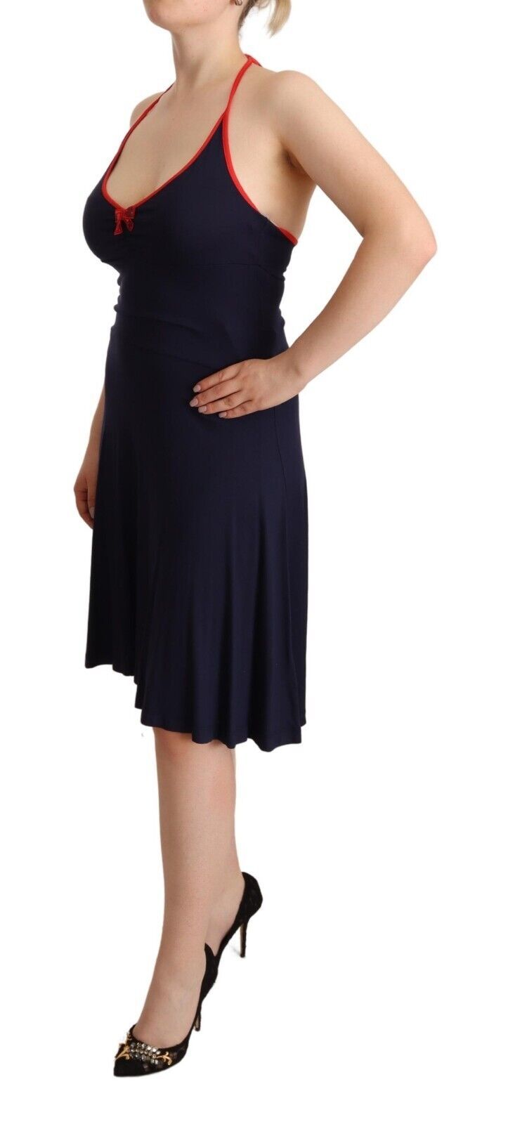 Robe midi RoccaBarocco bleue navy