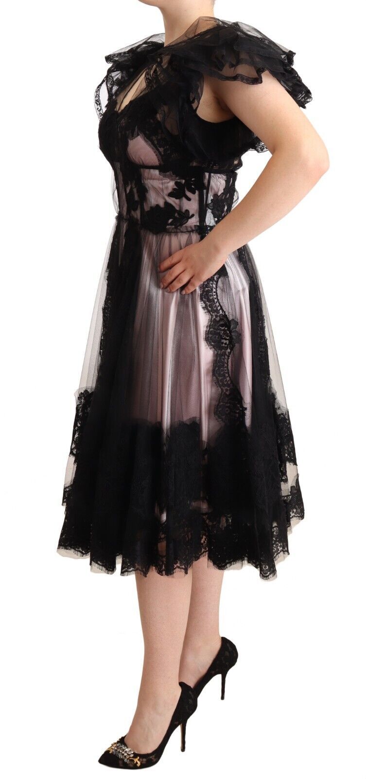 Robe DOLCE & GABBANA A-line noire et rose
