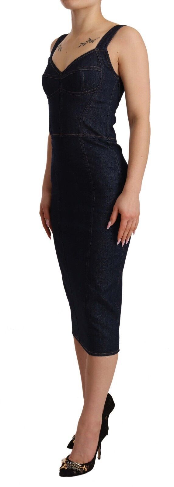 Robe Dolce & Gabbana midi bleu foncé