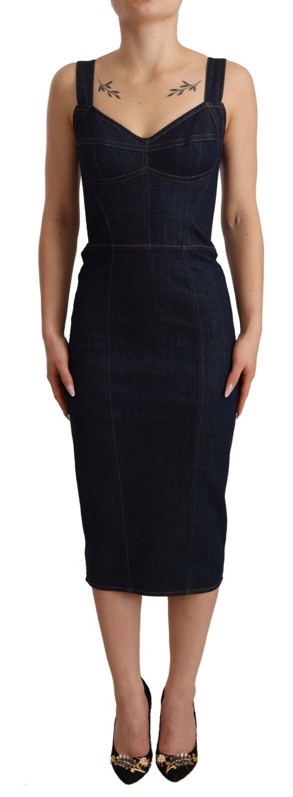 Robe Dolce & Gabbana midi bleu foncé