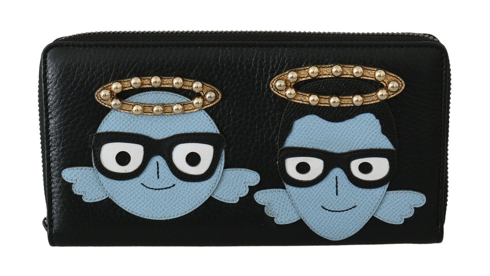 Portefeuille Dolce & Gabbana Zipper noir et bleu