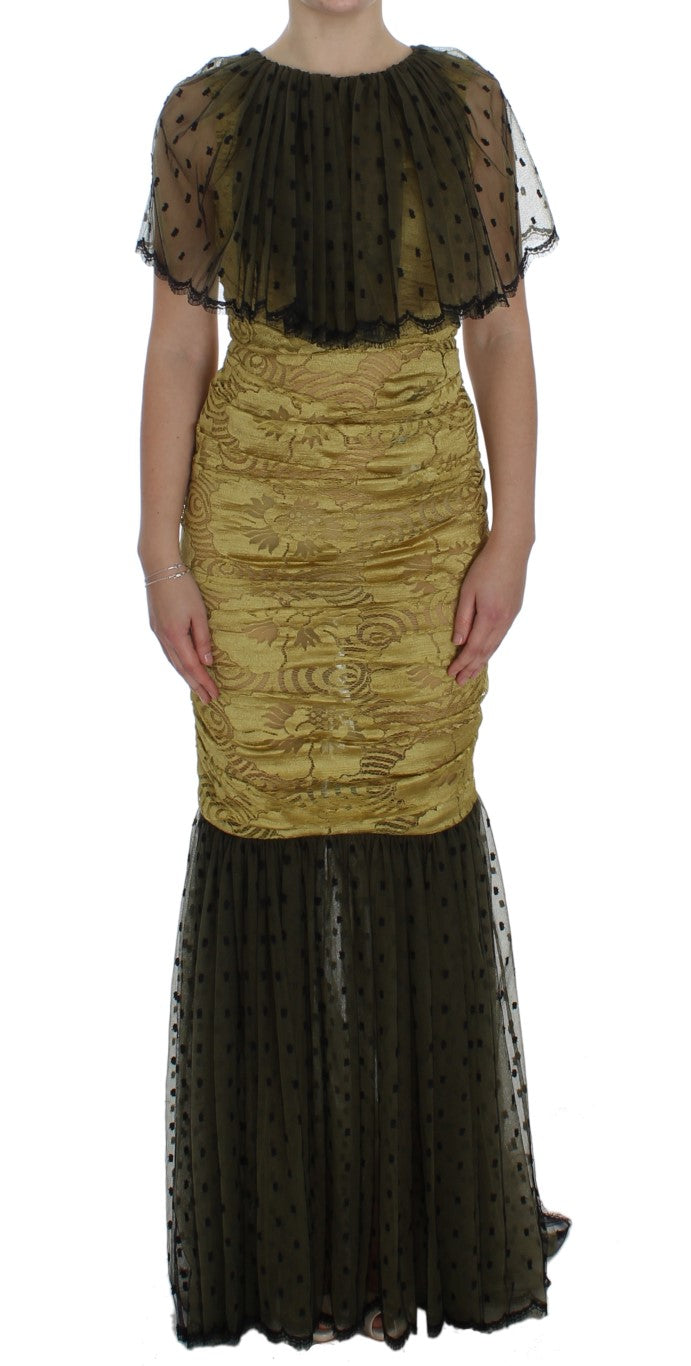 Robe Dolce & Gabbana ricamo jaune et noire