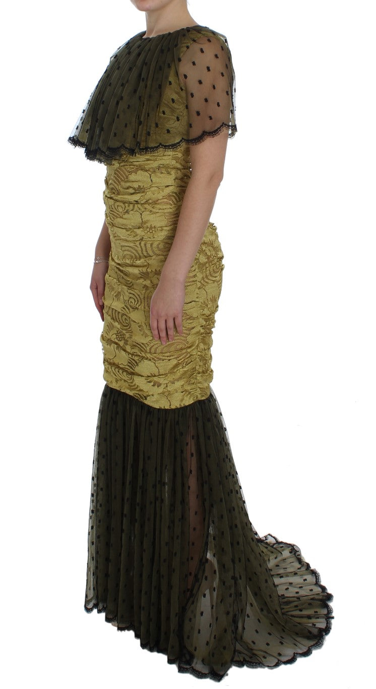 Robe Dolce & Gabbana ricamo jaune et noire