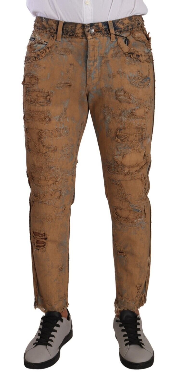 Jeans Dolce & Gabbana distressed marron