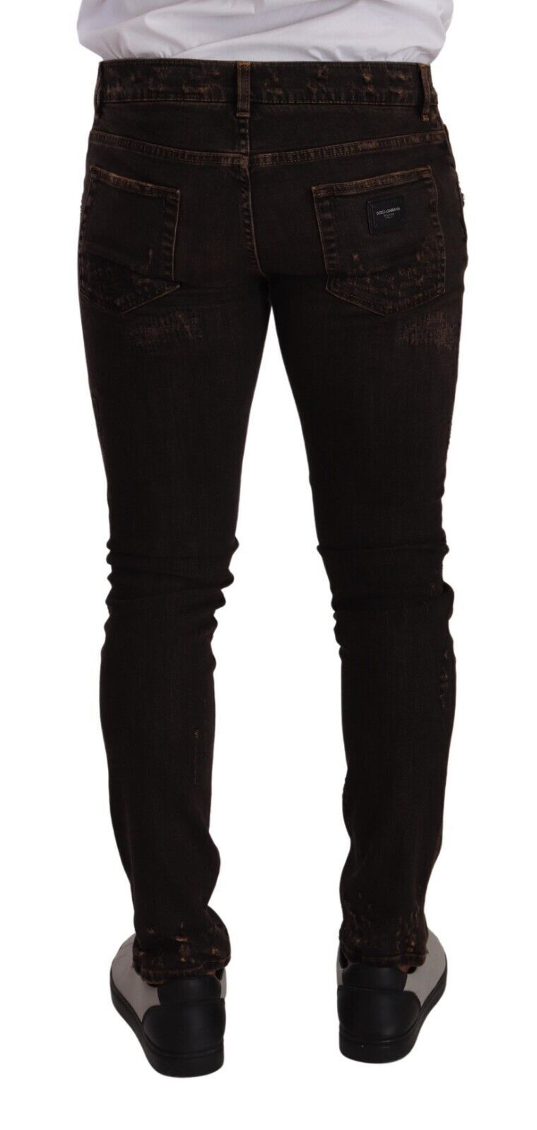Jean DOLCE & GABBANA skinny marron foncé
