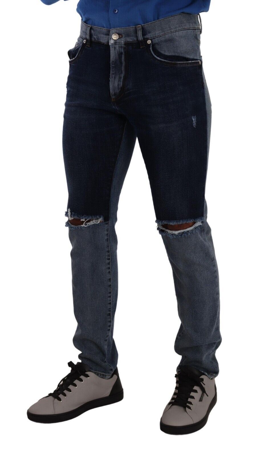 Jeans Dolce & Gabbana tressés bleu deux tons