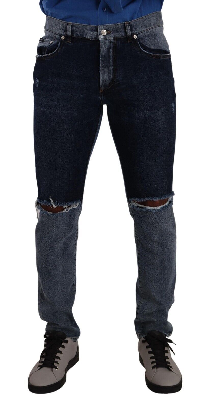 Jeans Dolce & Gabbana tressés bleu deux tons