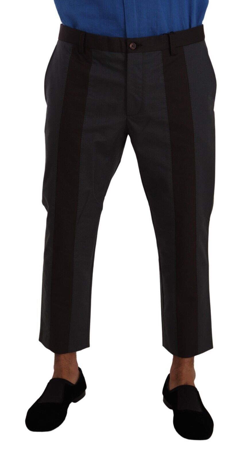 Pantalon DOLCE & GABBANA cropped gris bordeaux