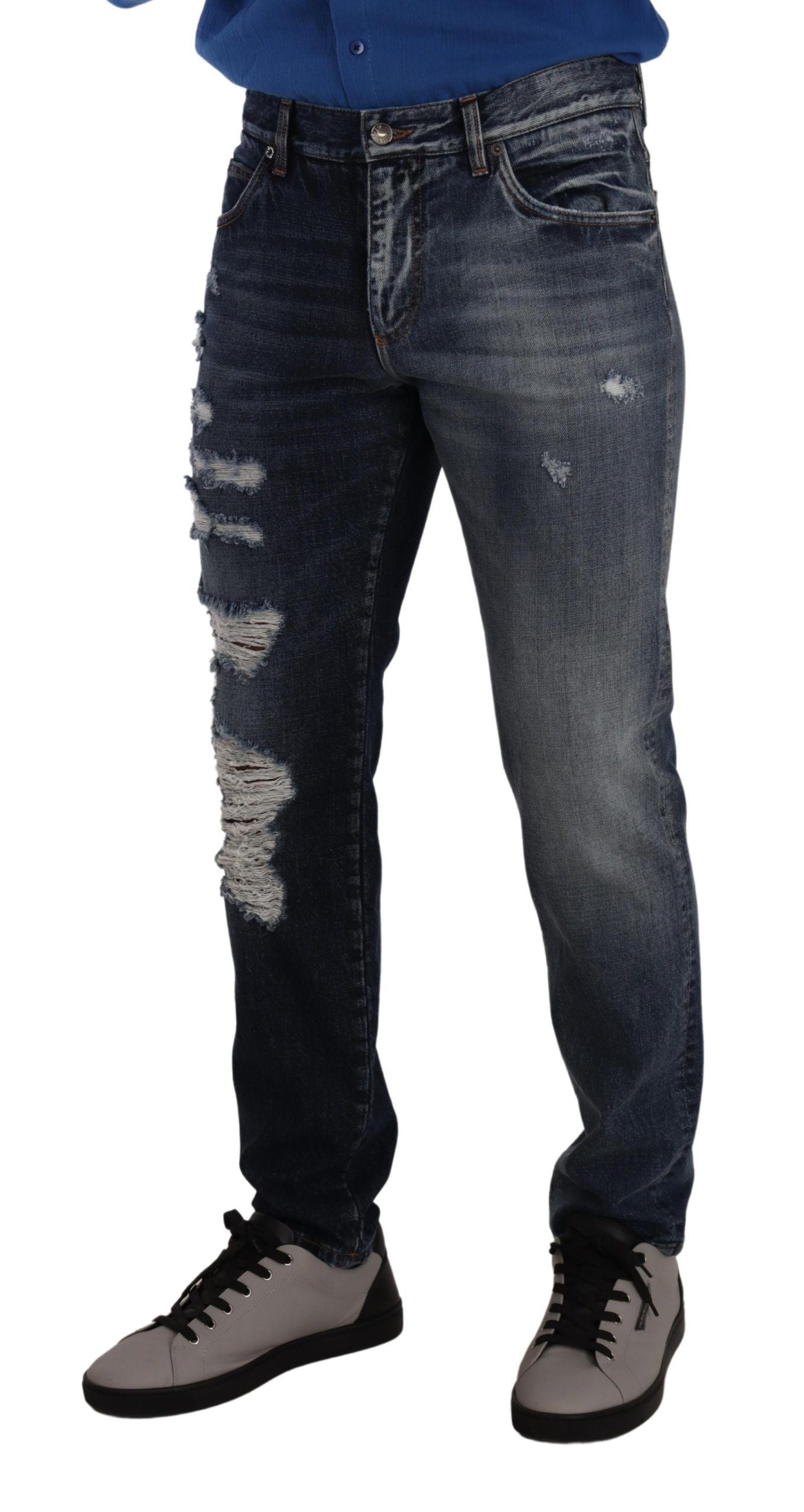 Jeans Dolce & Gabbana tissés bleus