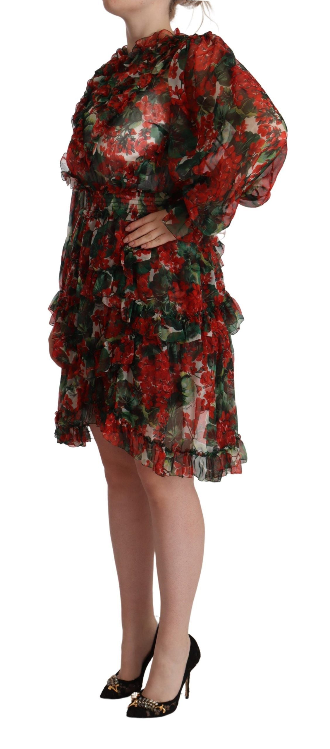 Robe Dolce & Gabbana Maxi rouge floral