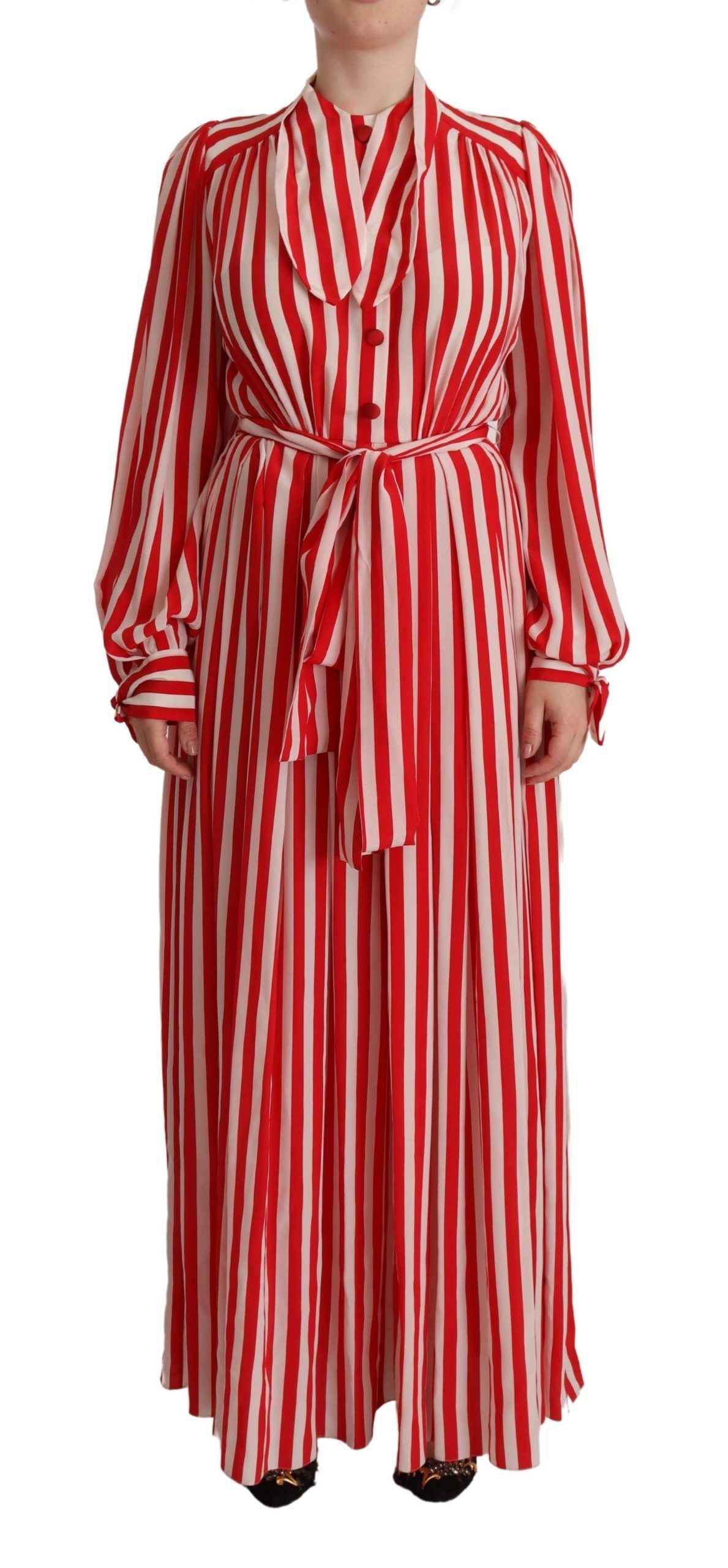 Robe Dolce & Gabbana A-line blanche et rouge