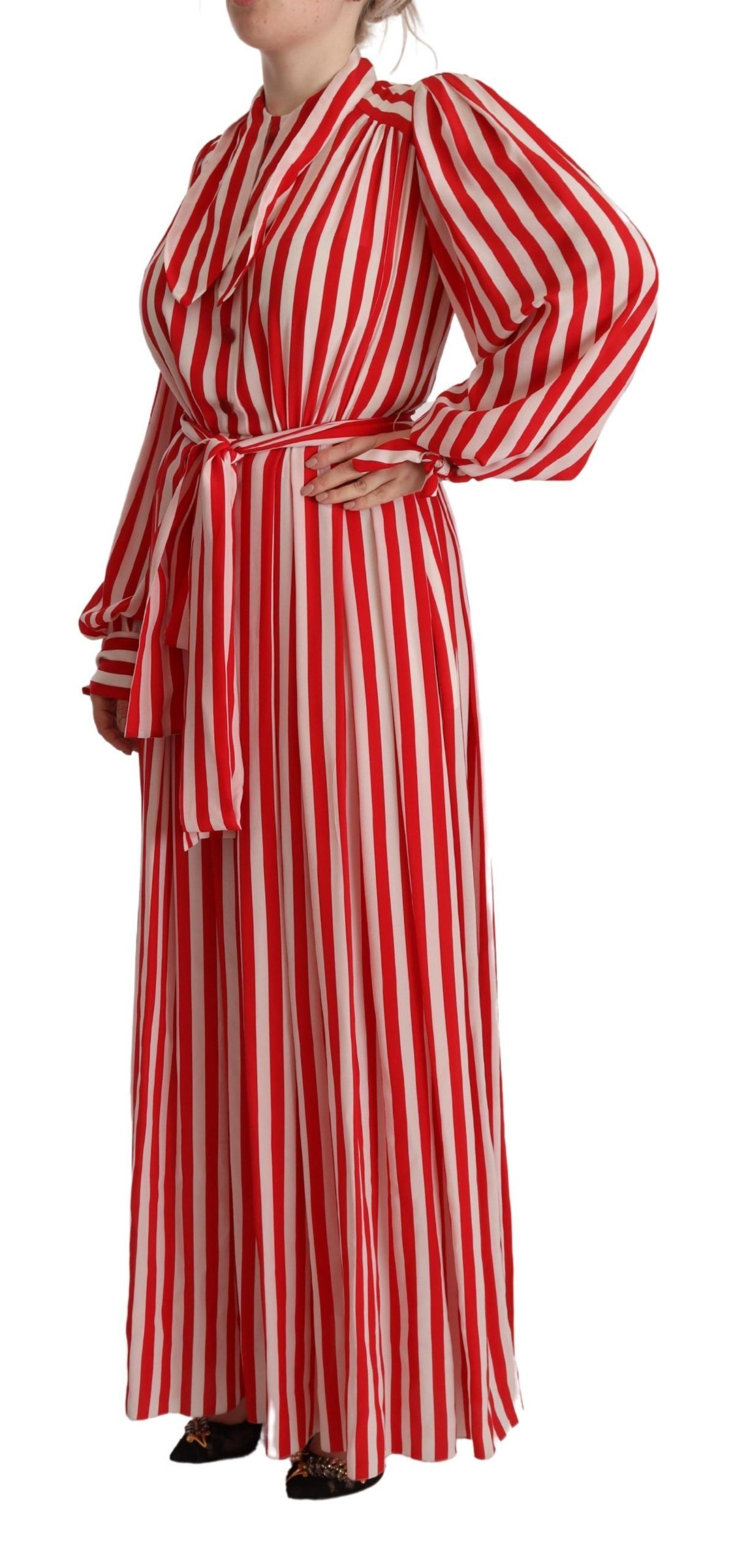 Robe Dolce & Gabbana A-line blanche et rouge