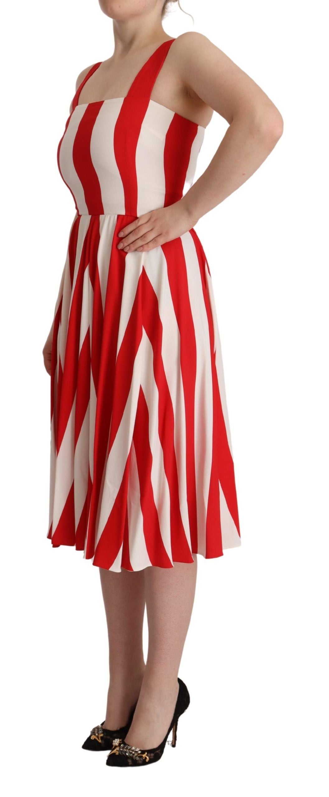 Robe Dolce & Gabbana A-line rouge et blanche